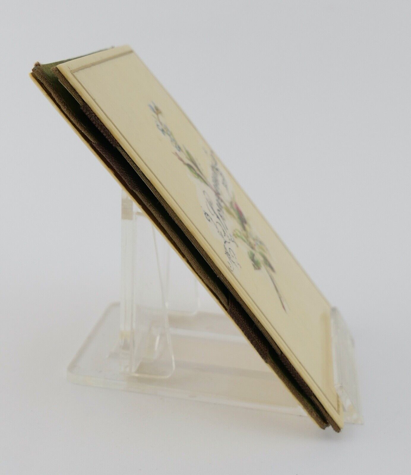 antikes Visitenkartenetui Etui handbemalt Jugendstil um 1900 - Antikhandel-Stuttgart