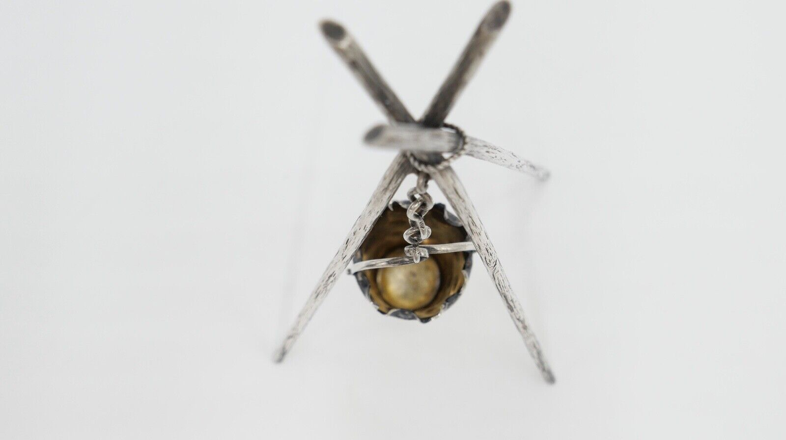 30er 50er Jahre Dreibein / Dreibock Eimer 800 Silber 31,2 Gr Herstellerpunze - Antikhandel-Stuttgart