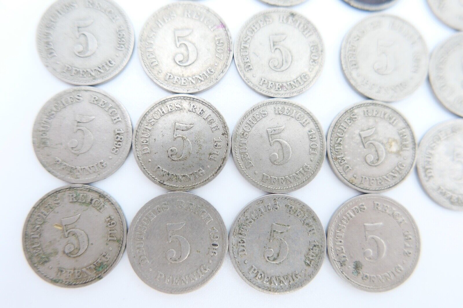 19x 5 Pfennig Kaiserreich 1894-1912 Jäger J. 12 s - vz schön - vorzüglich - Antikhandel-Stuttgart