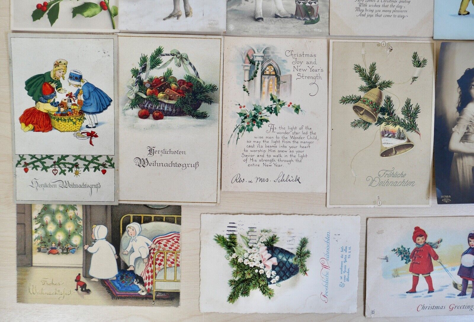 antike Ansichtskarten Postkarten Briefmarken WEIHNACHTEN CHRISTMAS dt. Reich USA - Antikhandel-Stuttgart