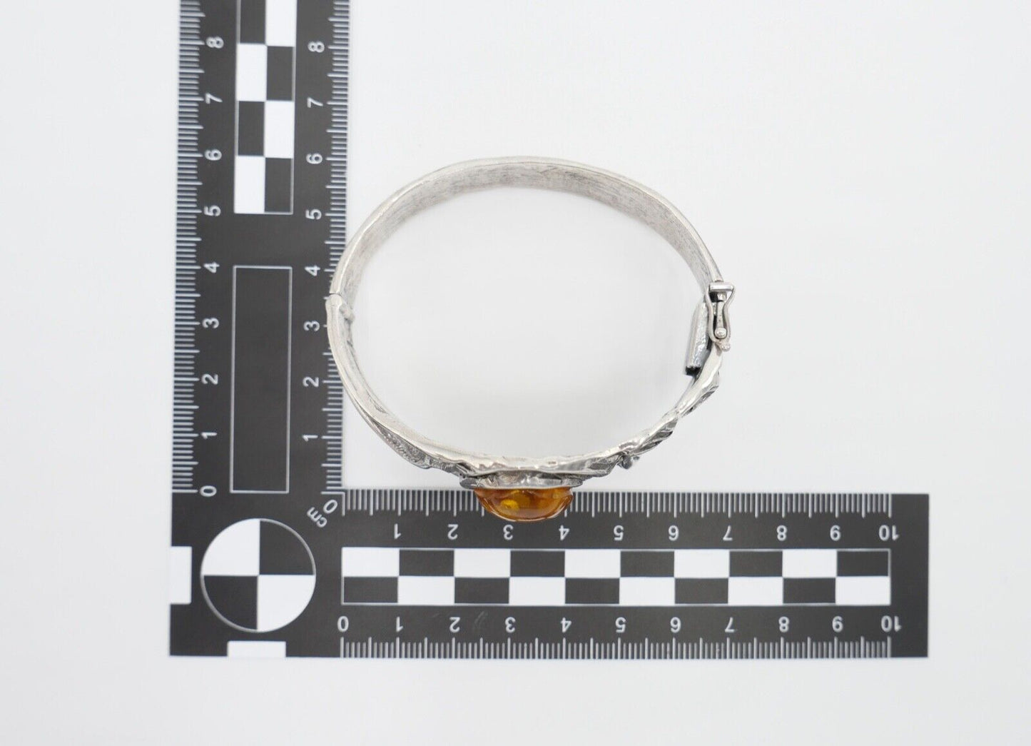 vintage Silber 925 Bernstein Armband Armreif Armspange Sterlingsilber - Antikhandel-Stuttgart