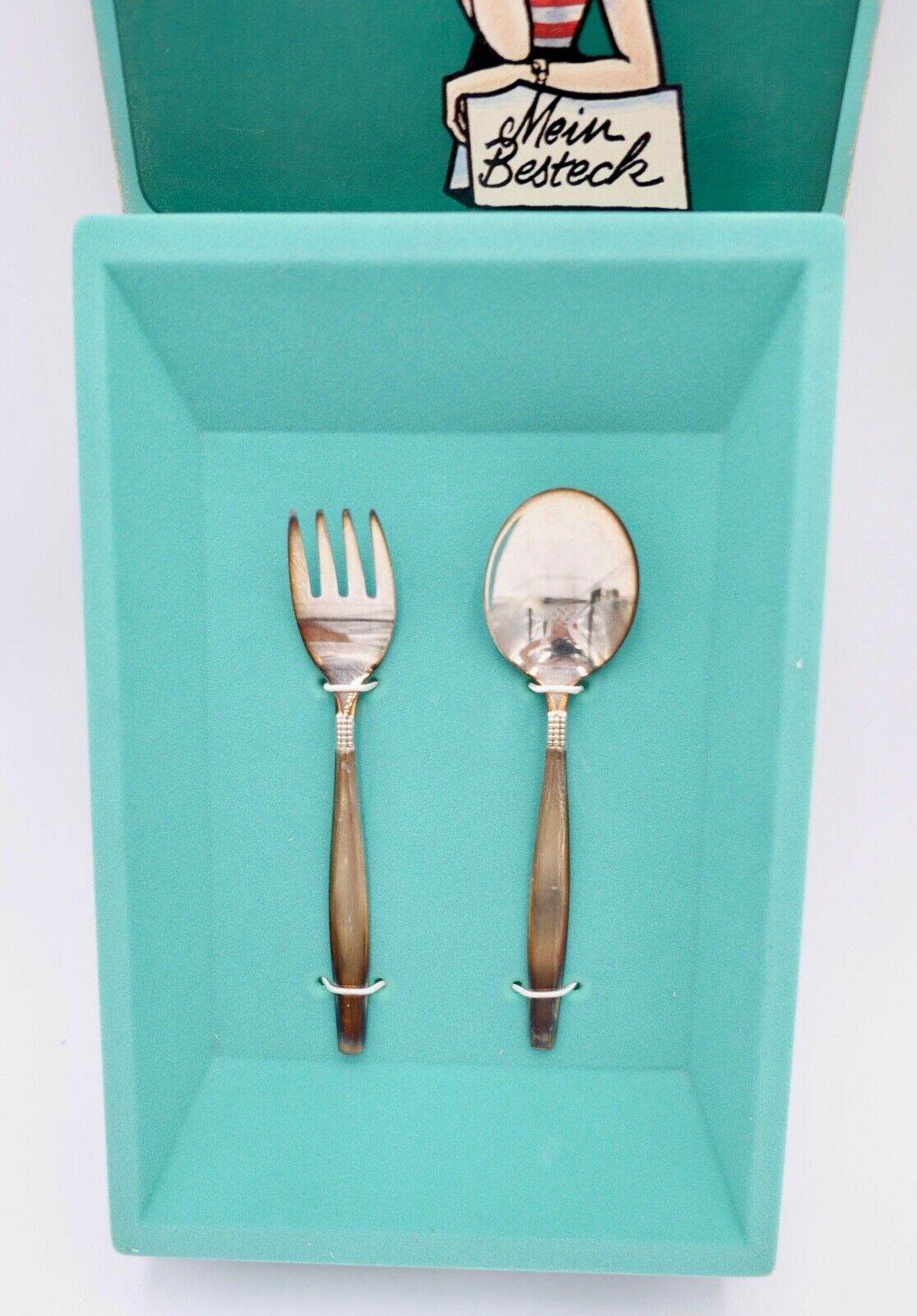 - NEU - OVP - 17 Teile BSF 111 DÄNISCH PERL 90er Silber versilbert Besteck - Antikhandel-Stuttgart