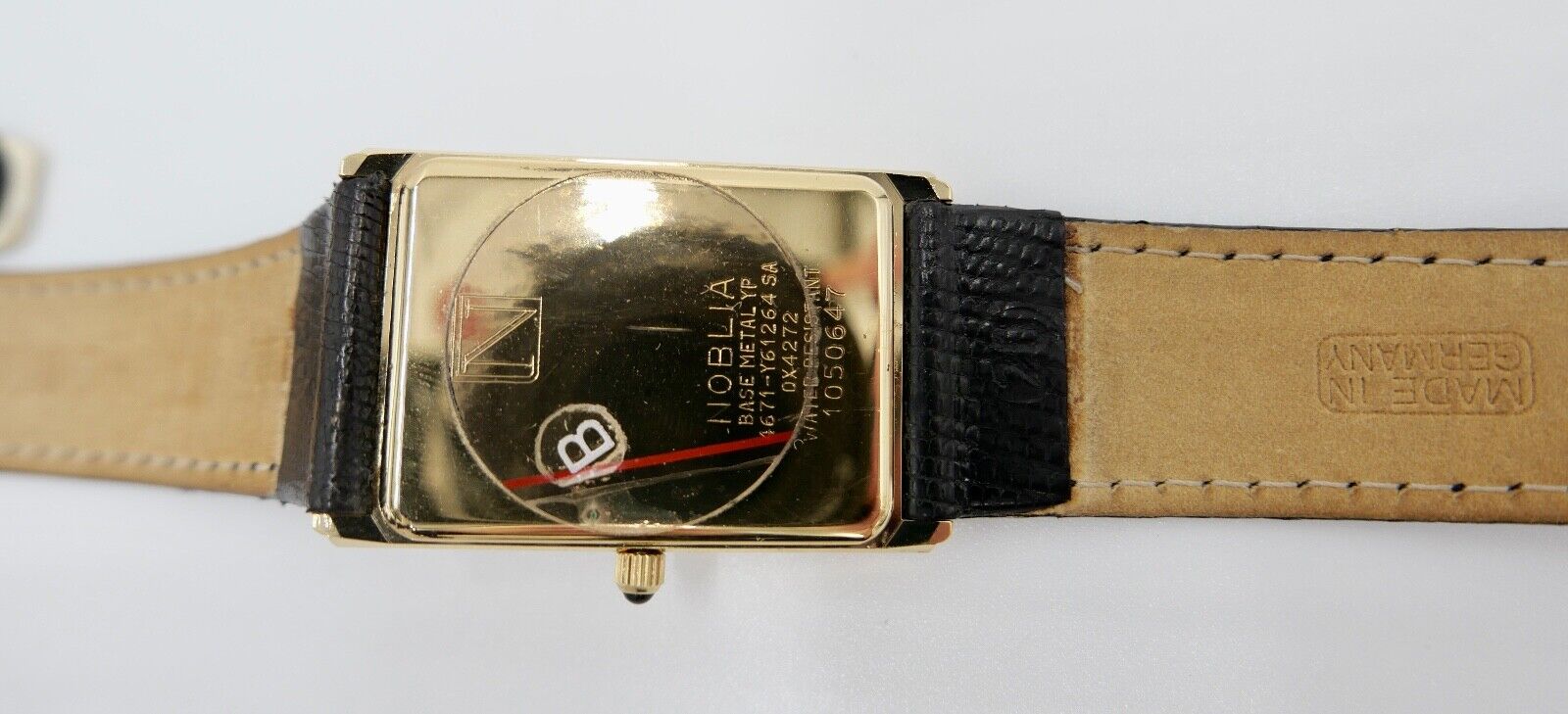 NOBLIA Quarz Herrenuhr Damenuhr Unisex Edelstahl vergoldet NEU 4671-Y61264 SA - Antikhandel-Stuttgart