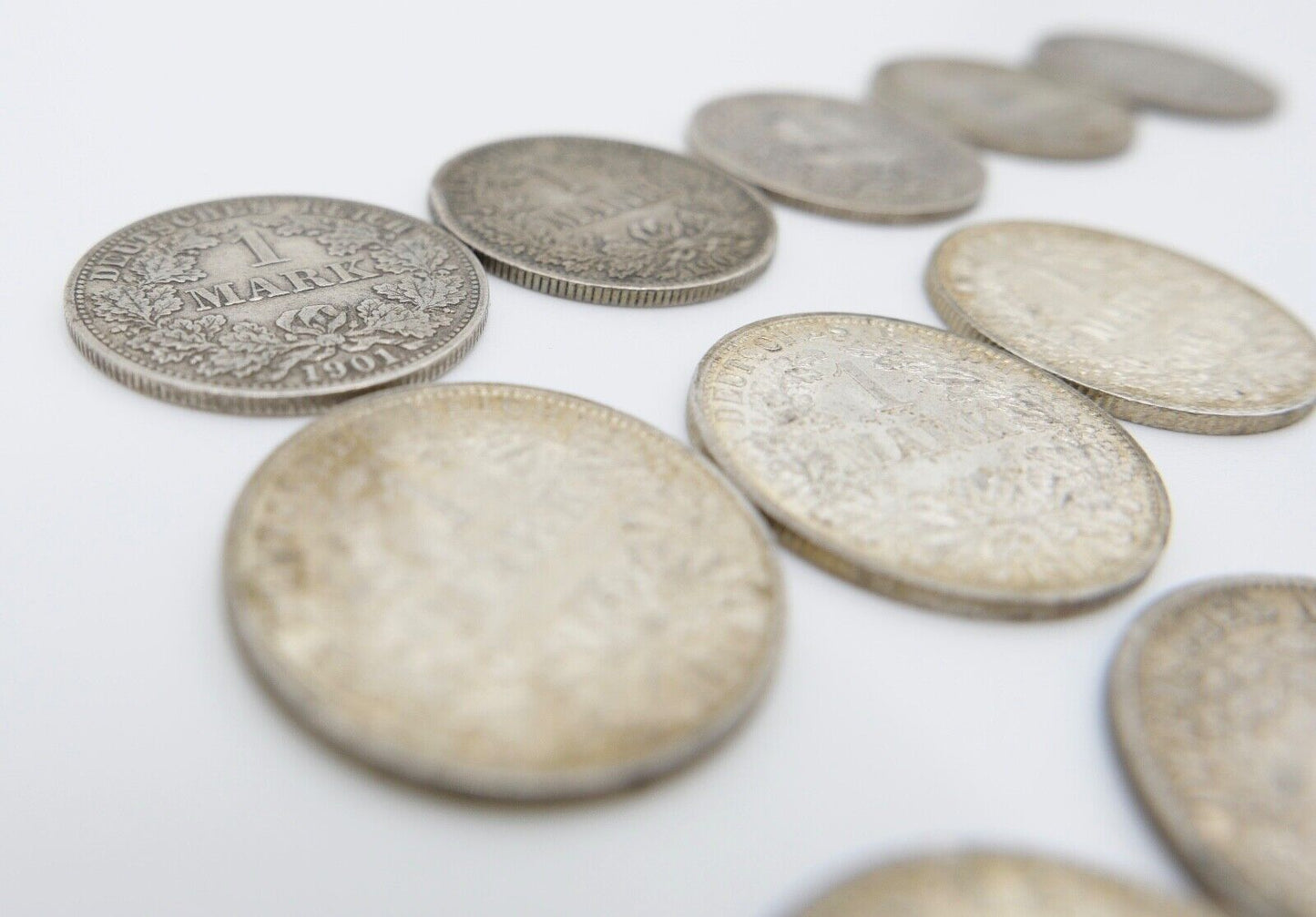 11x 1 Mark Deutsches Reich 1901-1915 A D E Jäger J.17 VZ-STG - Antikhandel-Stuttgart