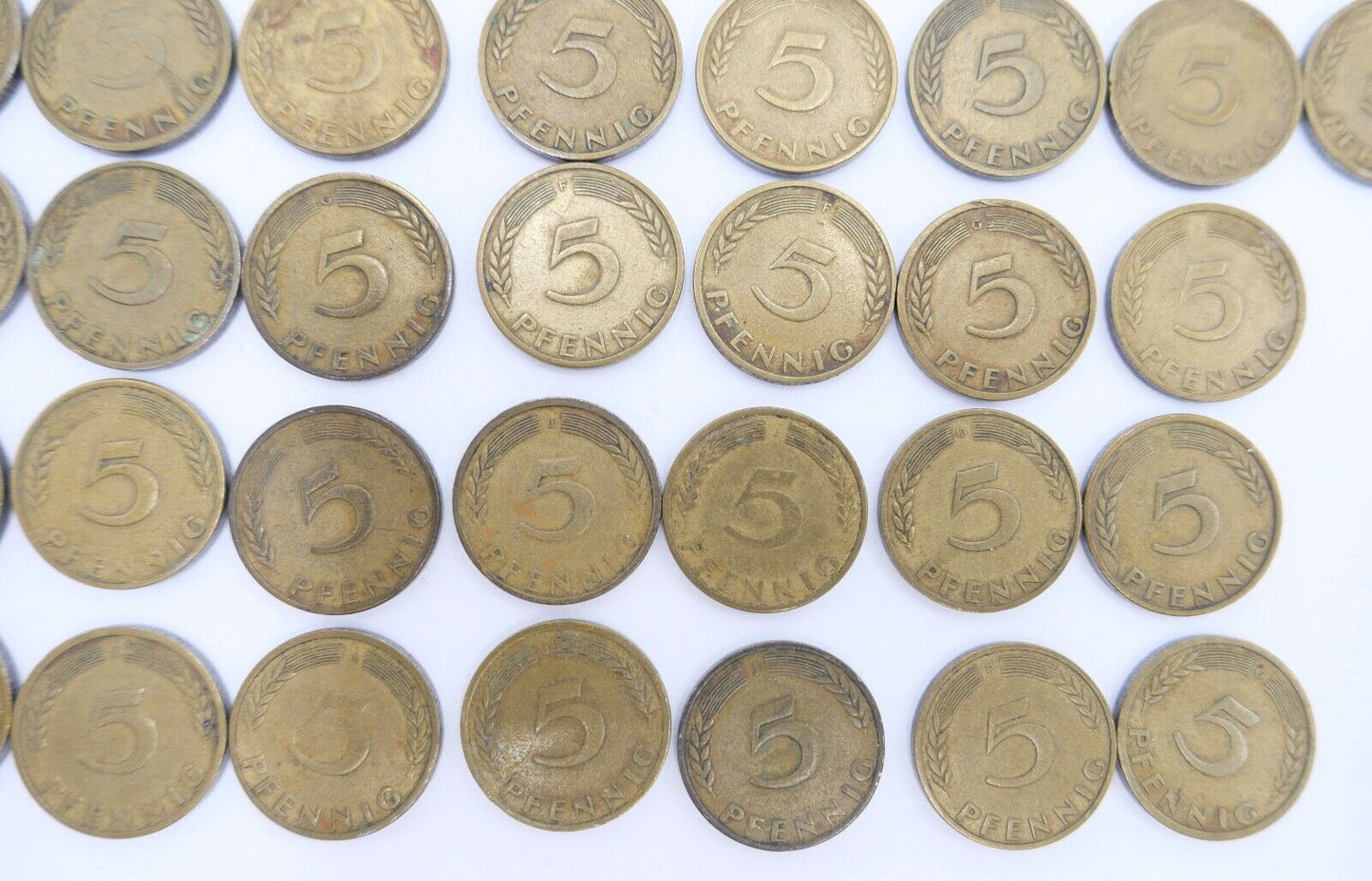 51x 5 Pfennig 1949 D F G J Jäger J. 377 s-vz - Antikhandel-Stuttgart