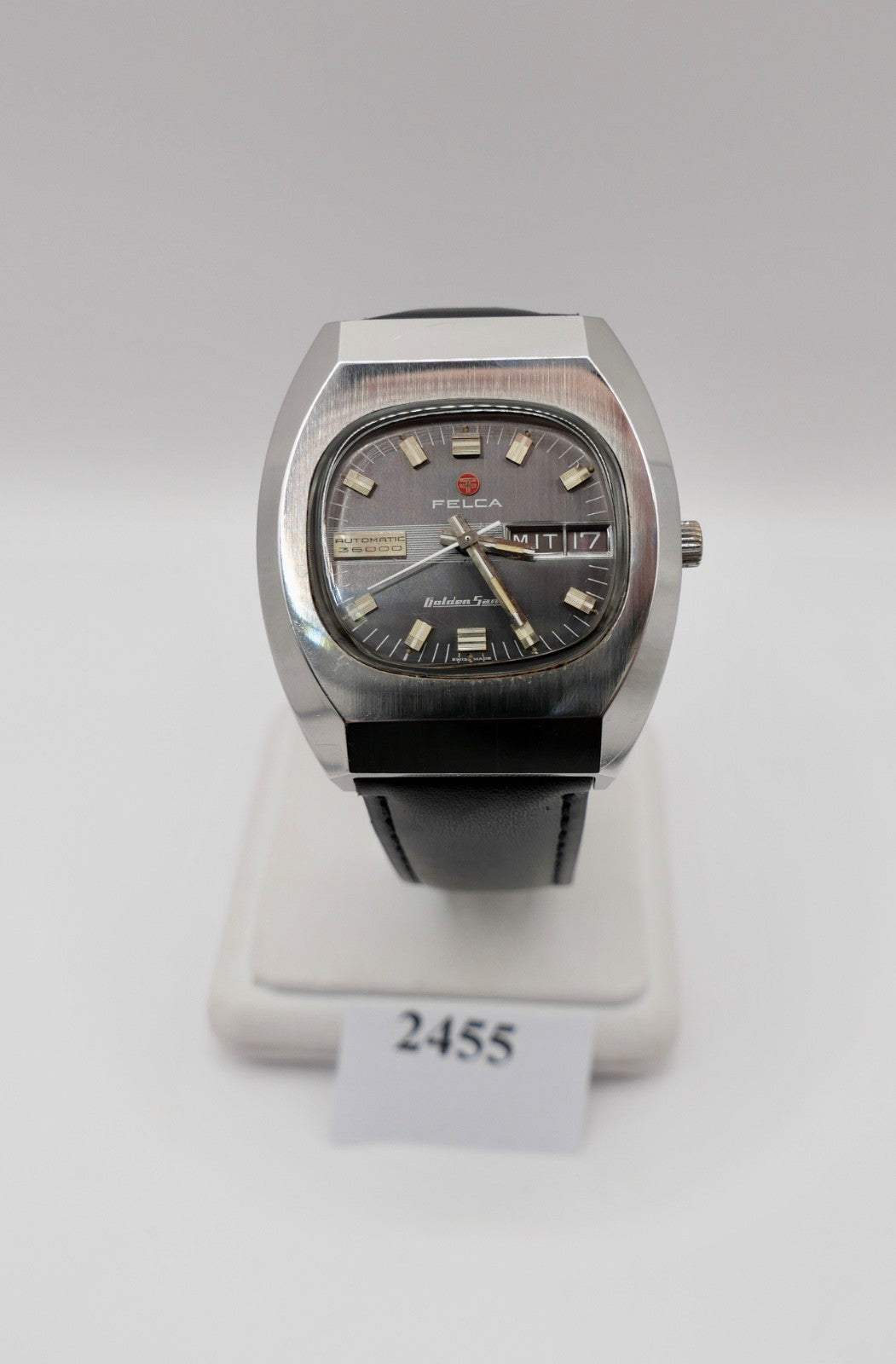 Felca Golden Sands 36000 Automatic Herrenuhr 8133 graues Zifferblatt NEUwertig