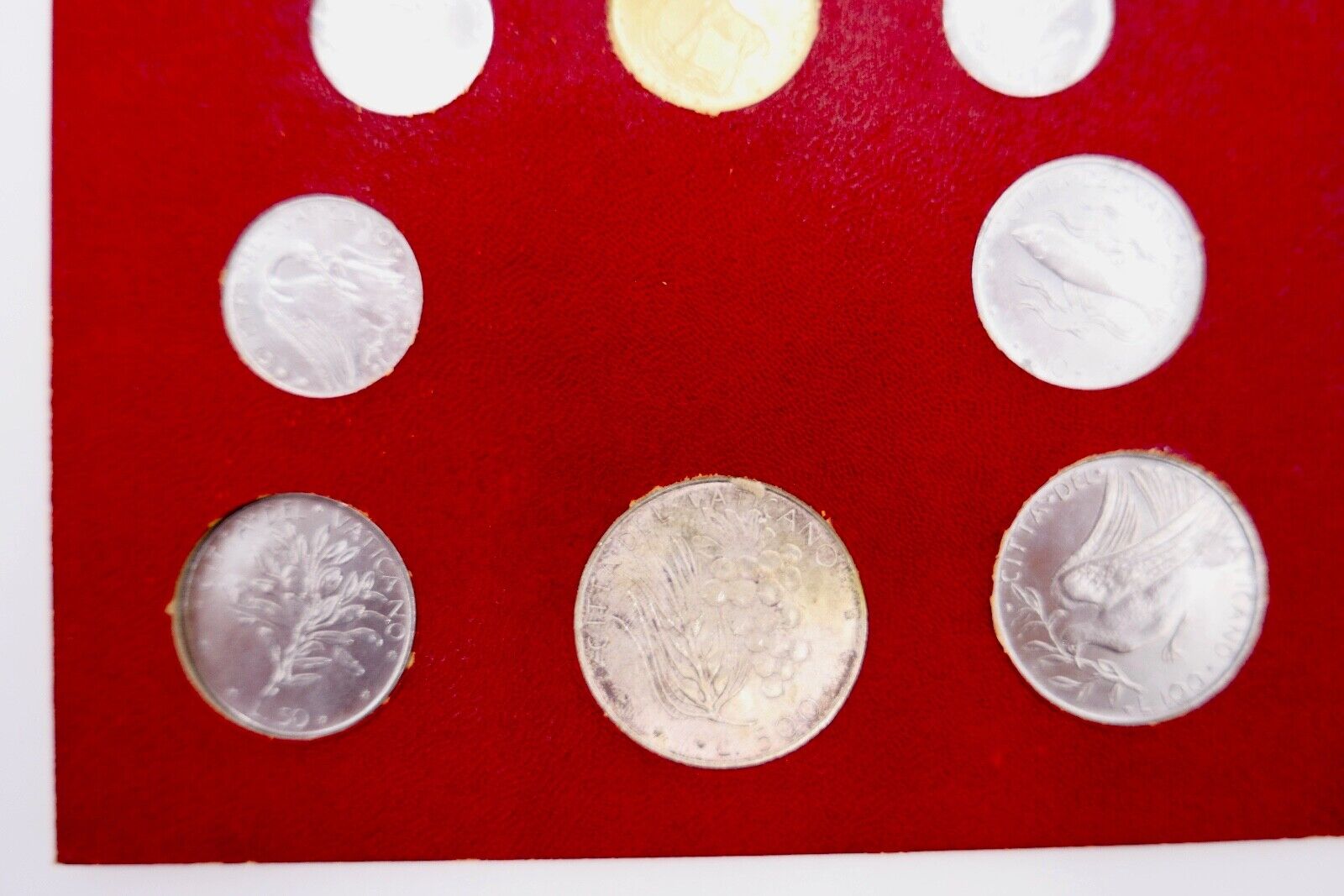 Münzen Set " Citta Del Vaticano " 1 2 5 10 20 50 100 500 lire 1974 Paolo Silber - Antikhandel-Stuttgart