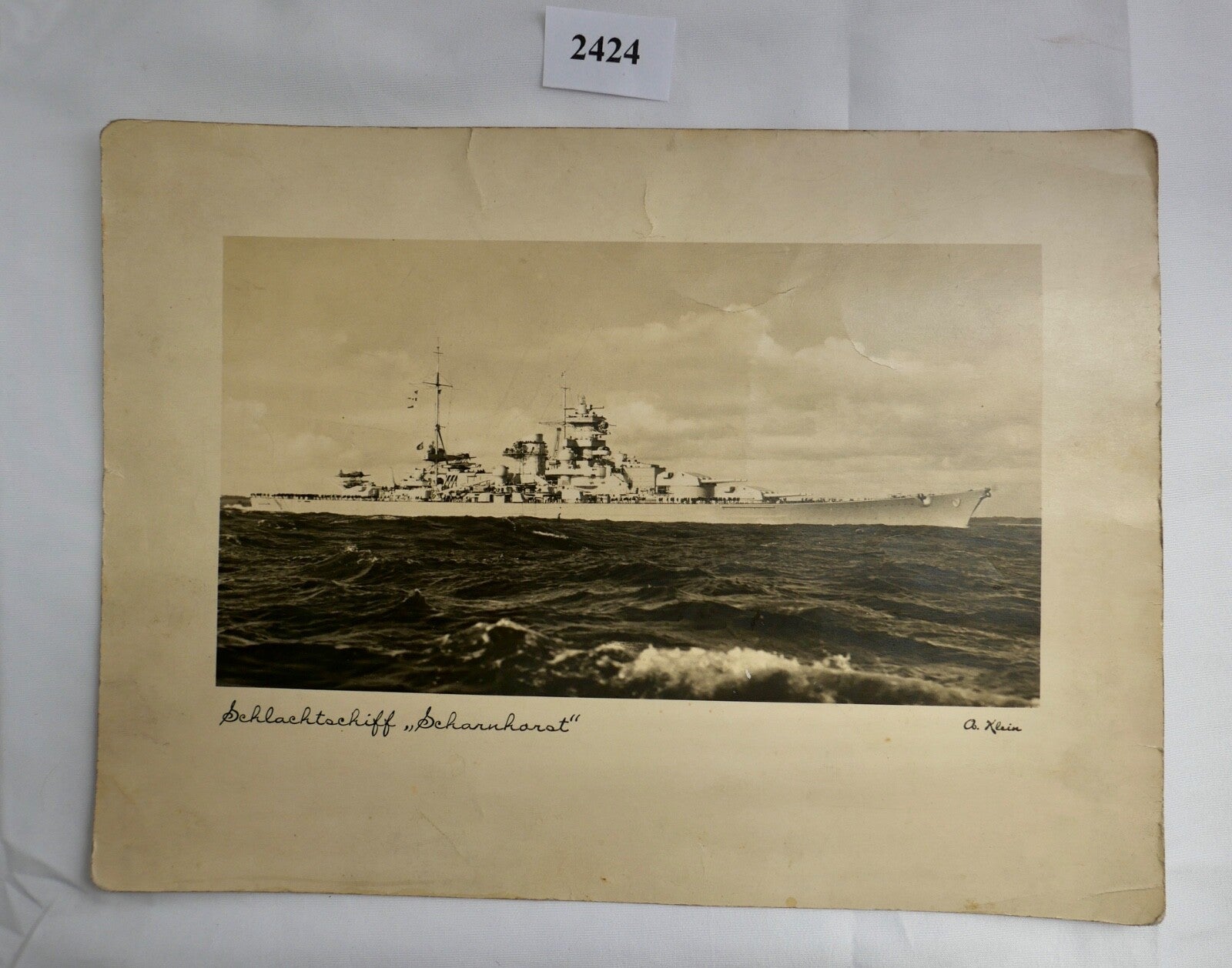 Bild Druck Schlachtschiff Scharnhorst von A. Klein - Antikhandel-Stuttgart