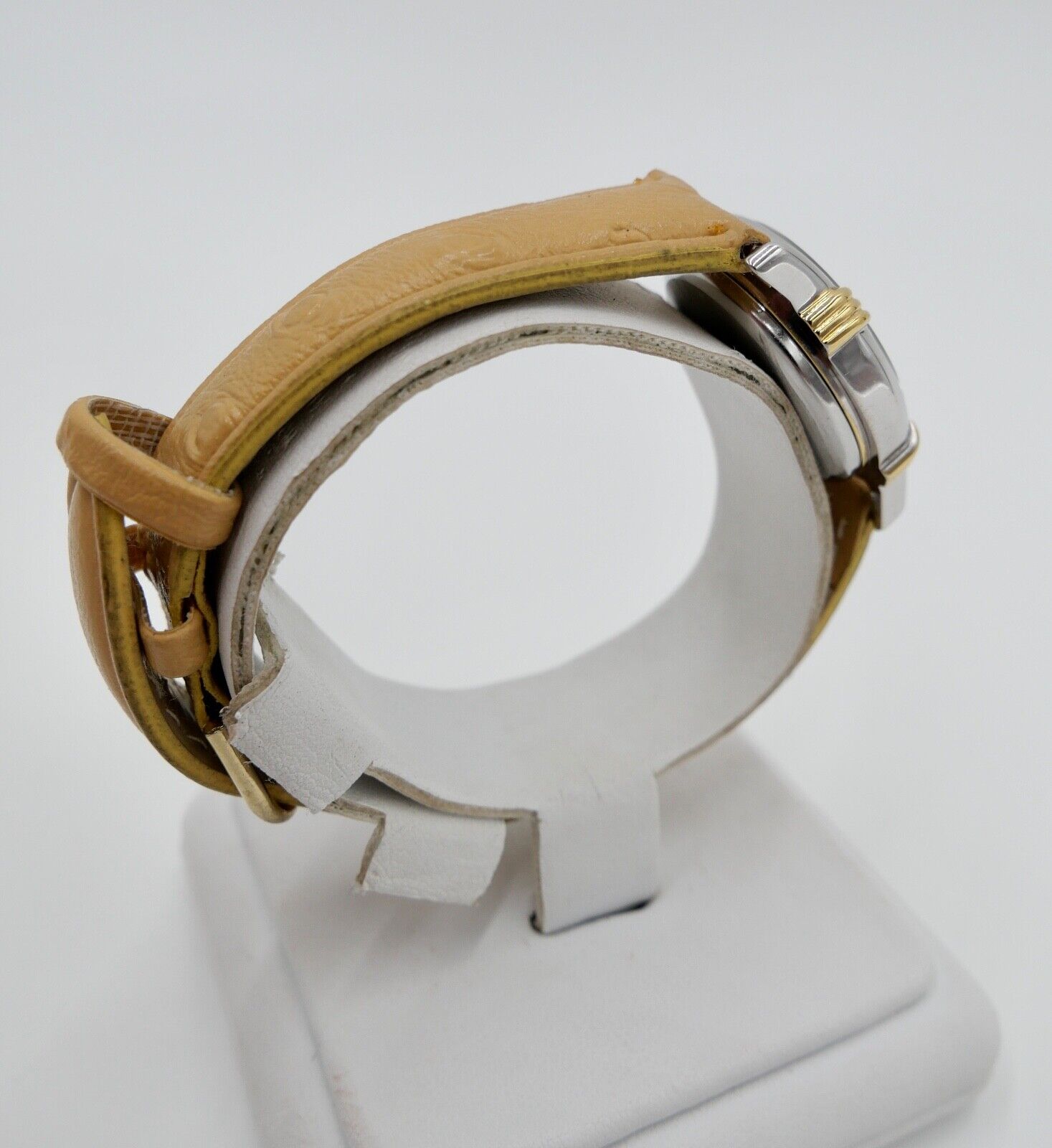 Bicolor ZentRa deZ Damenuhr mit Zirkonia im Zifferblatt NEUwertig 1980er Jahre - Antikhandel-Stuttgart