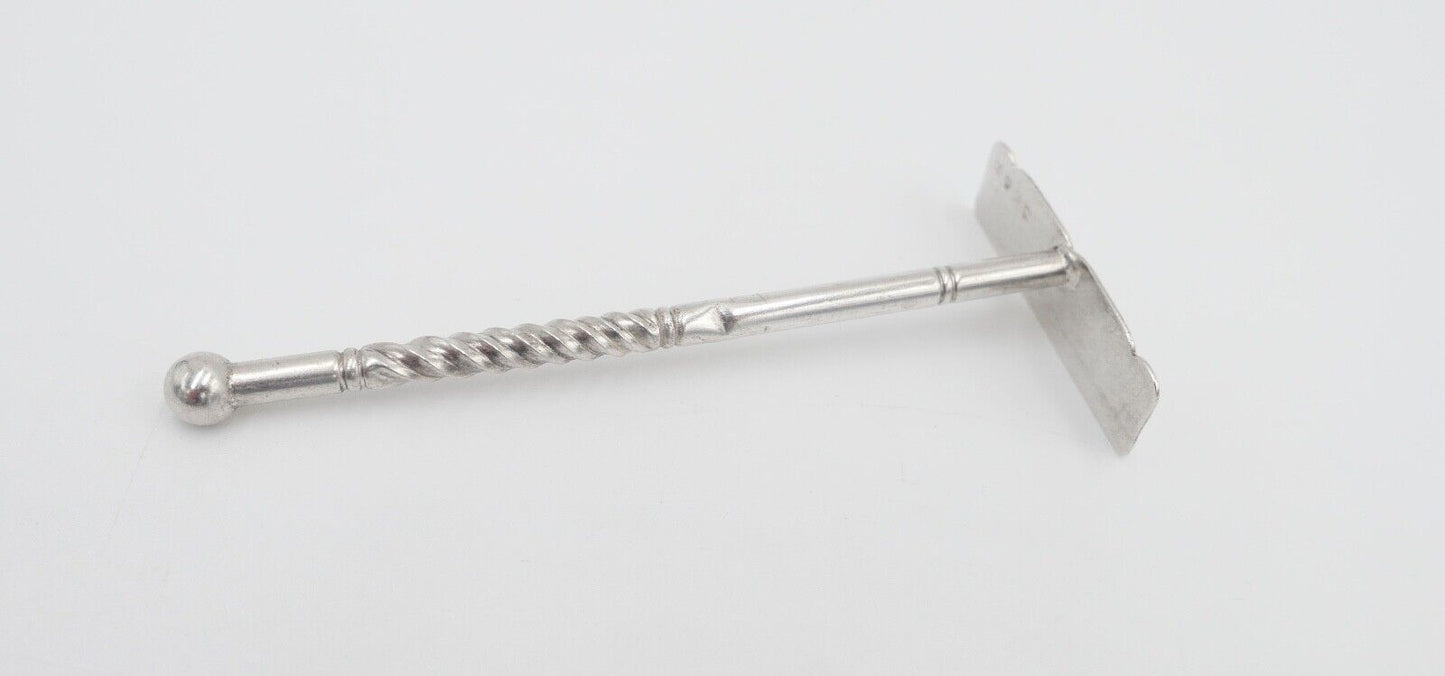 antiker Breischieber Lutz & Weiß Pforzheim 800 Silber gedrechselter Griff - Antikhandel-Stuttgart