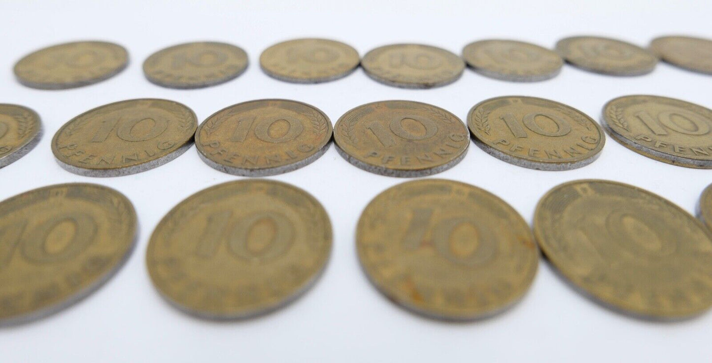 47x 10 Pfennig 1950 D F G J Jäger J. 383 s-vz - Antikhandel-Stuttgart