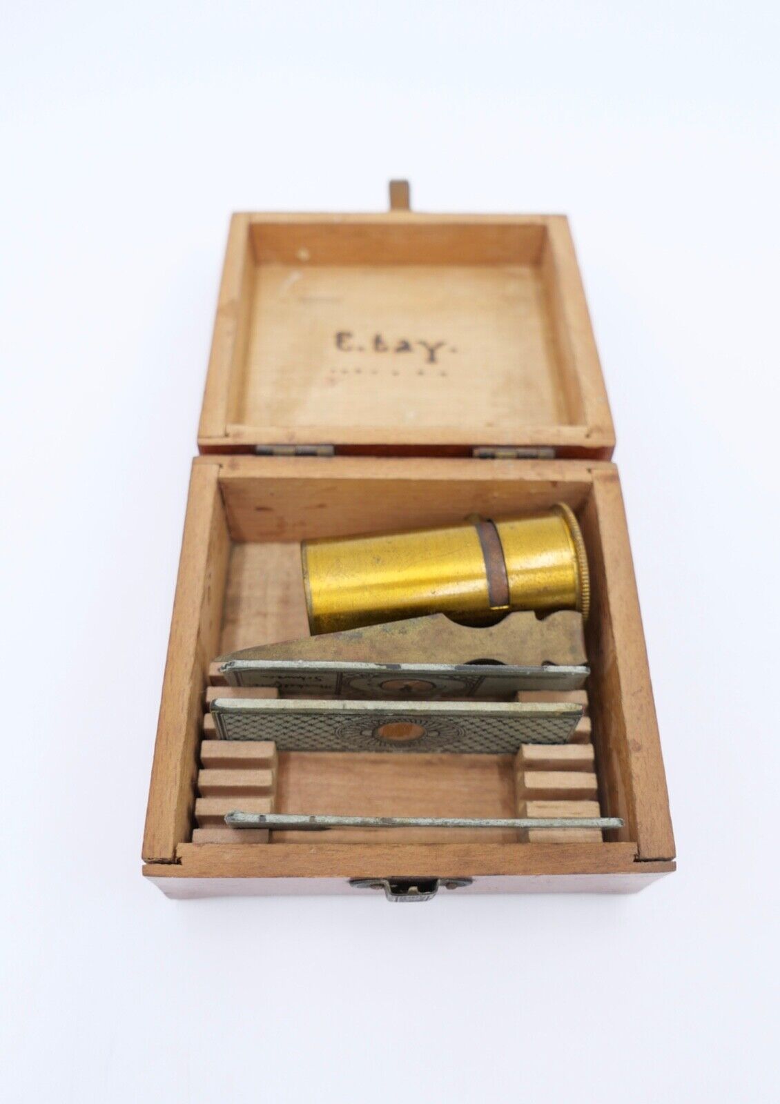 antik um 1880 - 1900 Mikroskop Taschenmikroskop Minimikroskop Reisemikroskop - Antikhandel-Stuttgart