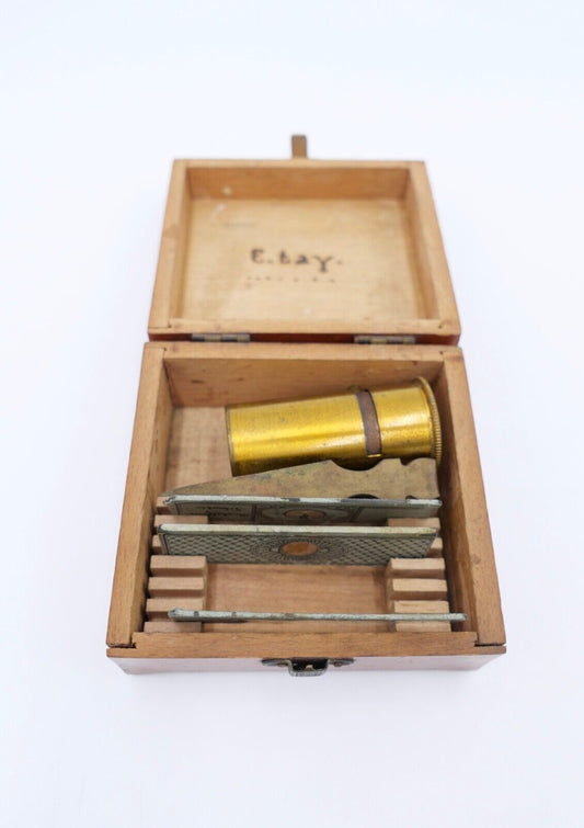 antik um 1880 - 1900 Mikroskop Taschenmikroskop Minimikroskop Reisemikroskop - Antikhandel-Stuttgart