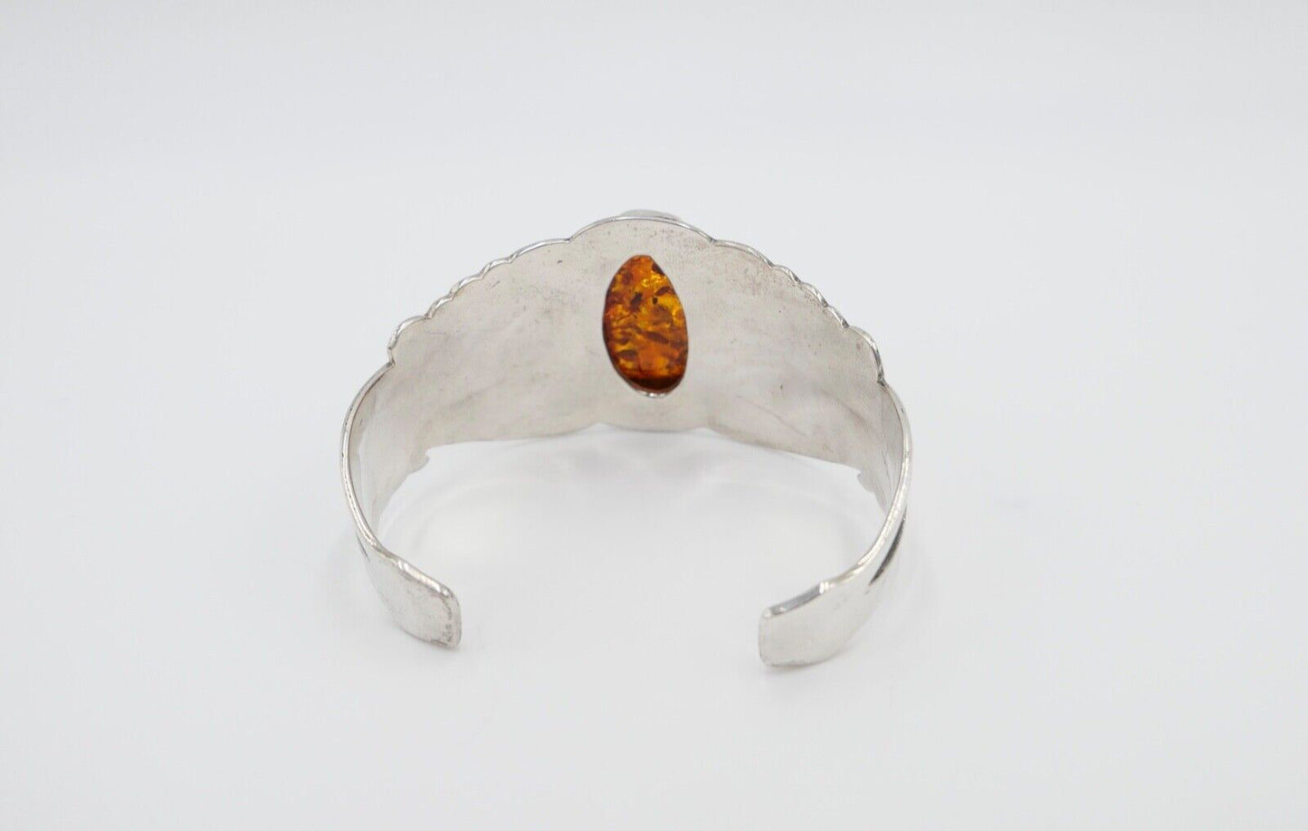 vintage Silber 925 Bernstein Armband Armreif Armspange Sterlingsilber - Antikhandel-Stuttgart