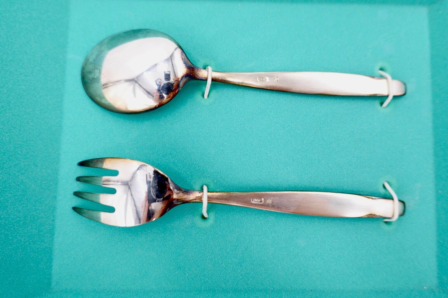 - NEU - OVP - 17 Teile BSF 111 DÄNISCH PERL 90er Silber versilbert Besteck - Antikhandel-Stuttgart