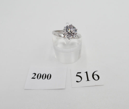 Solitär Damenring Weißgold 585 14K " Ring " mit Zirkonia DQCZ NEU Gr.60 - Antikhandel-Stuttgart
