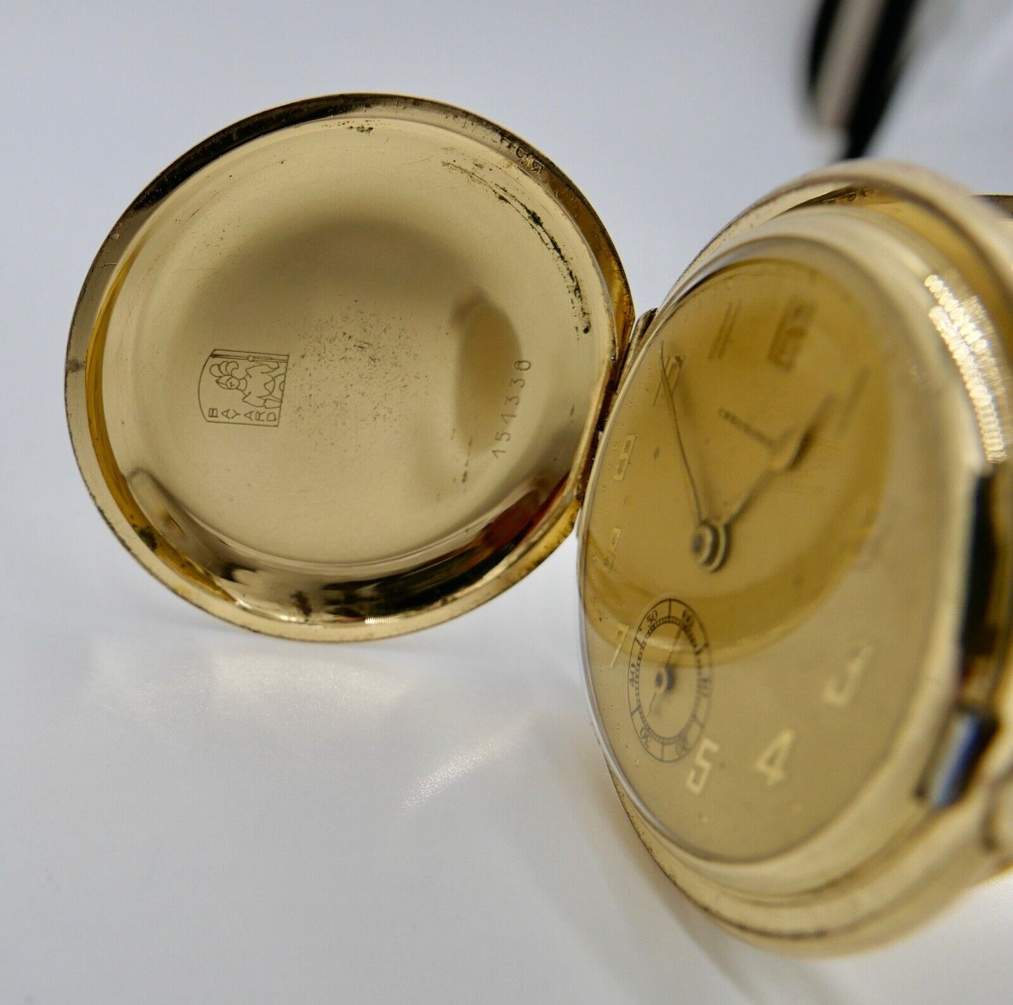 CHRONOMETRE Savonette Taschenuhr Ø 44mm vergoldet BAYARD Ritter - Antikhandel-Stuttgart