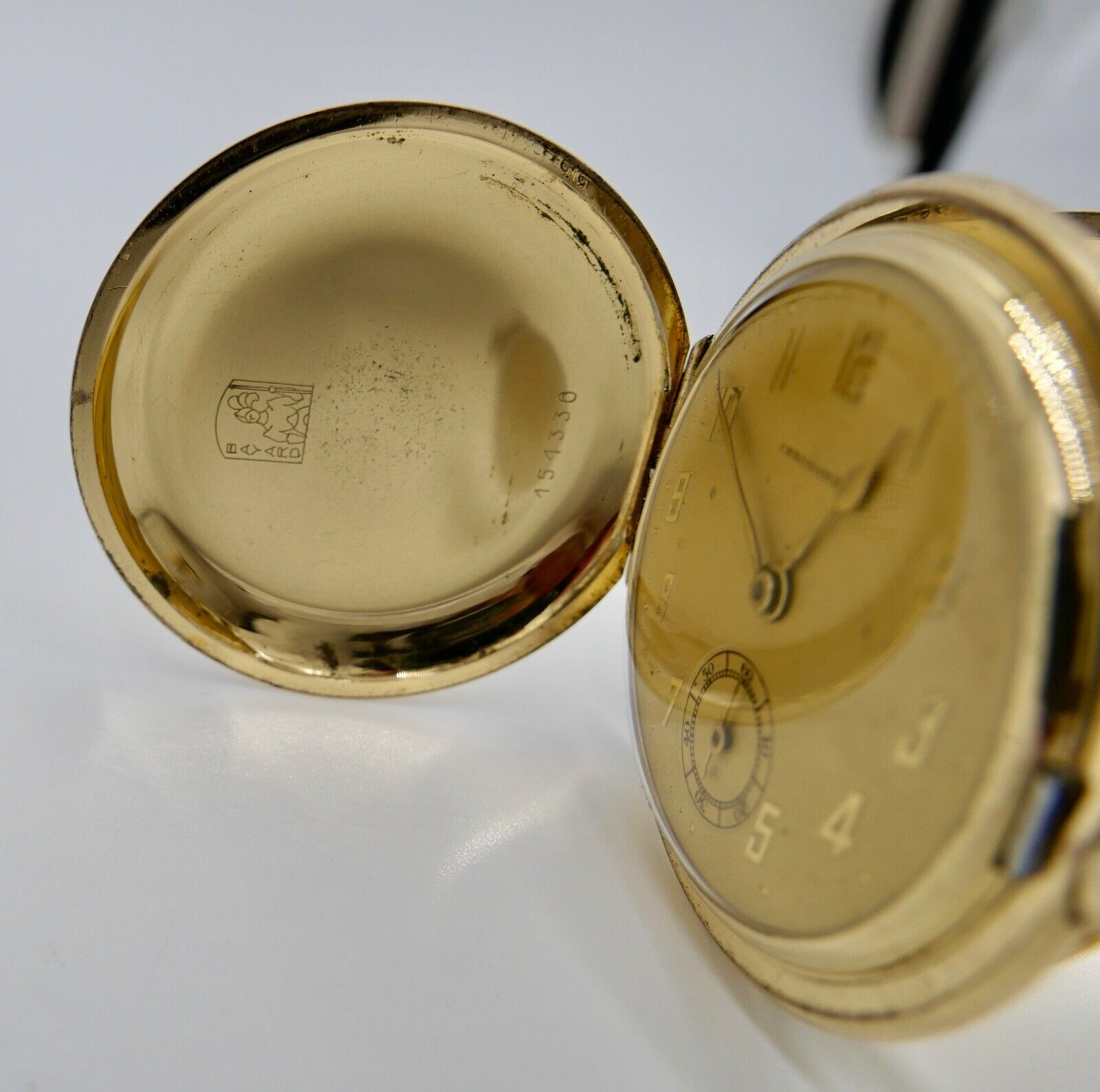 CHRONOMETRE Savonette Taschenuhr Ø 44mm vergoldet BAYARD Ritter - Antikhandel-Stuttgart