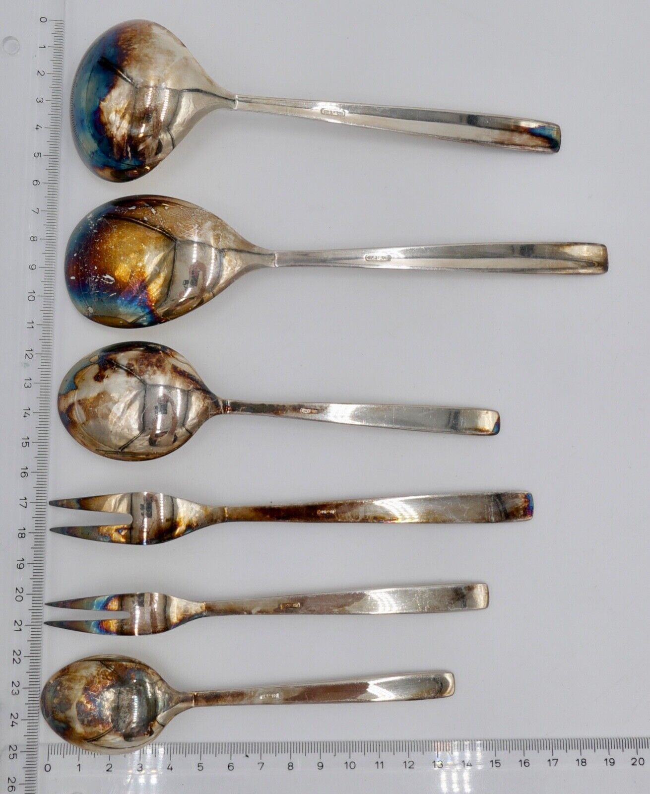 - NEU - 9 Teile BSF DERBY 90er Silber Kaffeelöffel Dessertlöffel Serviergabel - Antikhandel-Stuttgart