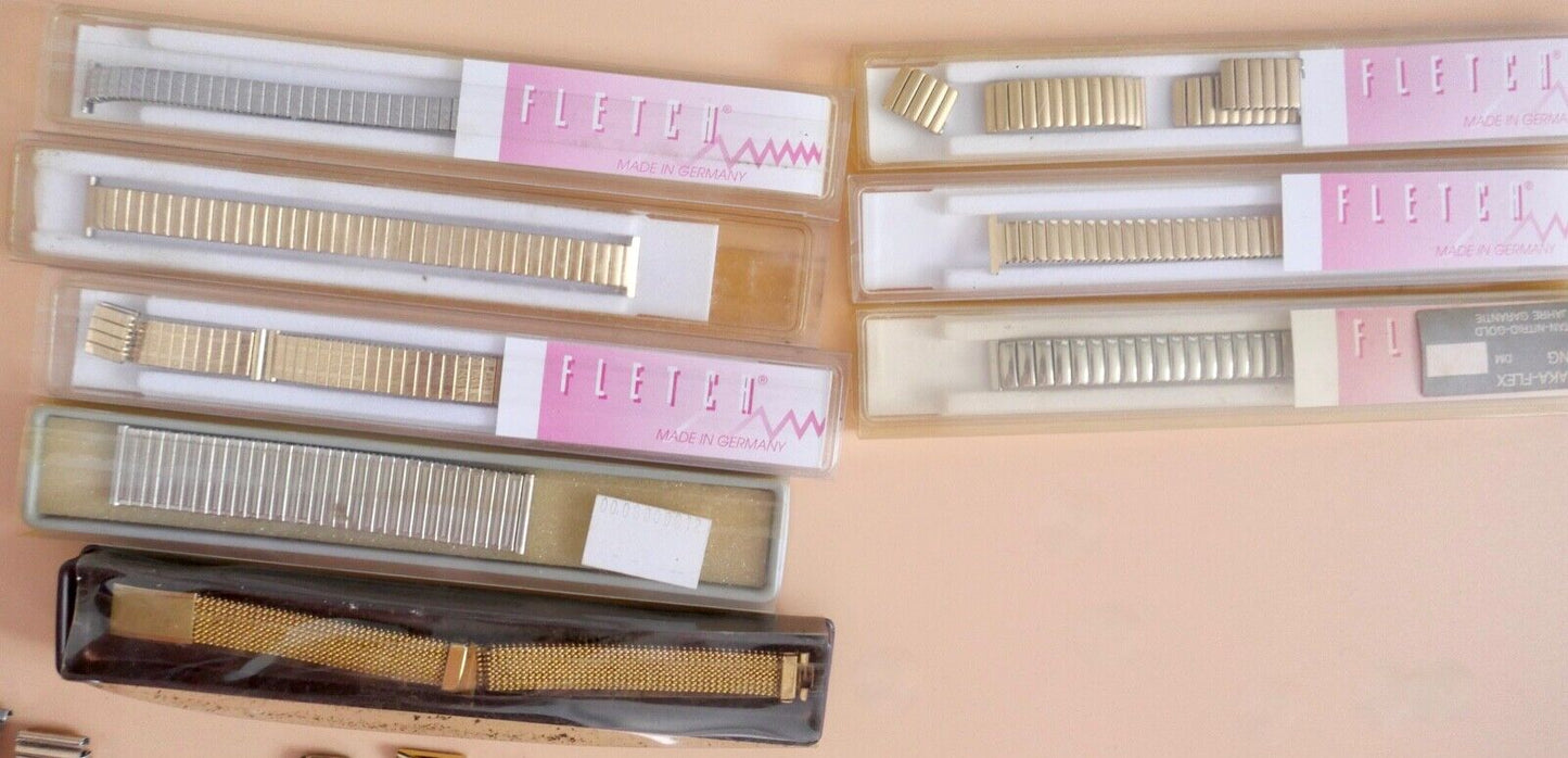 NEU Konvolut 57 Uhrenarmbänder Armband Uhren Juwelierauflösung Gold Racing POLO - Antikhandel-Stuttgart