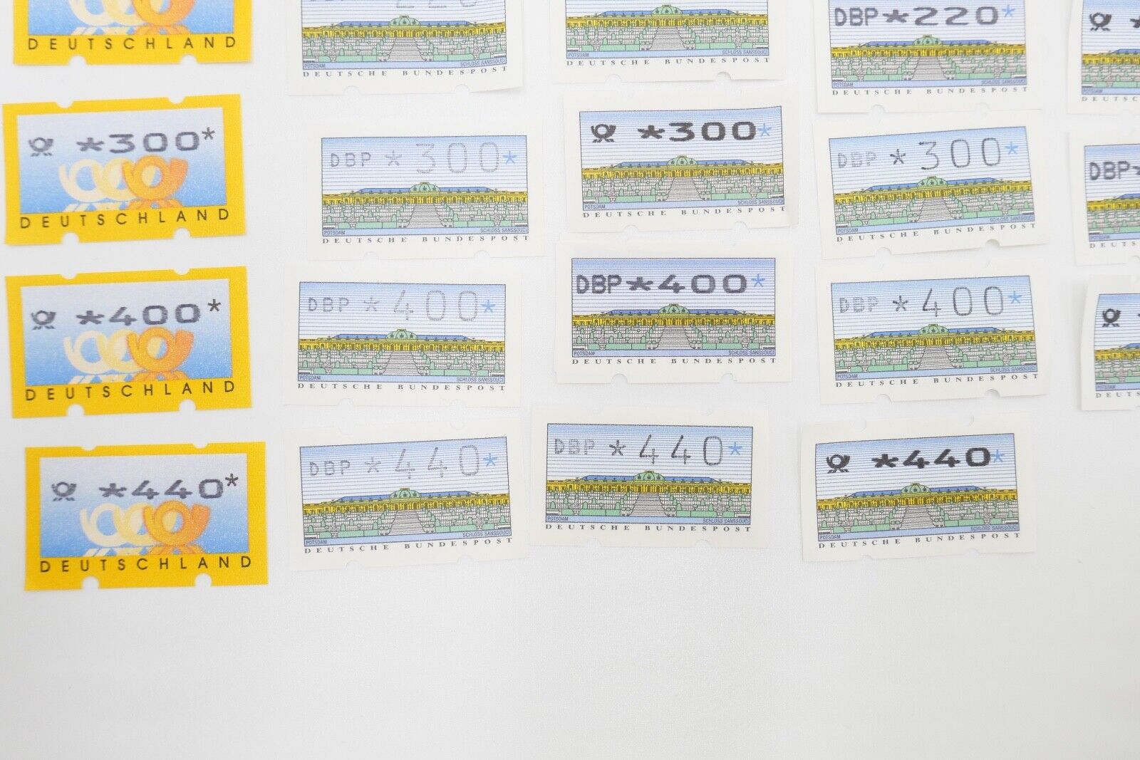 Briefmarken Bund ATM Marken der DBP diverse Beträge Pf - Antikhandel-Stuttgart