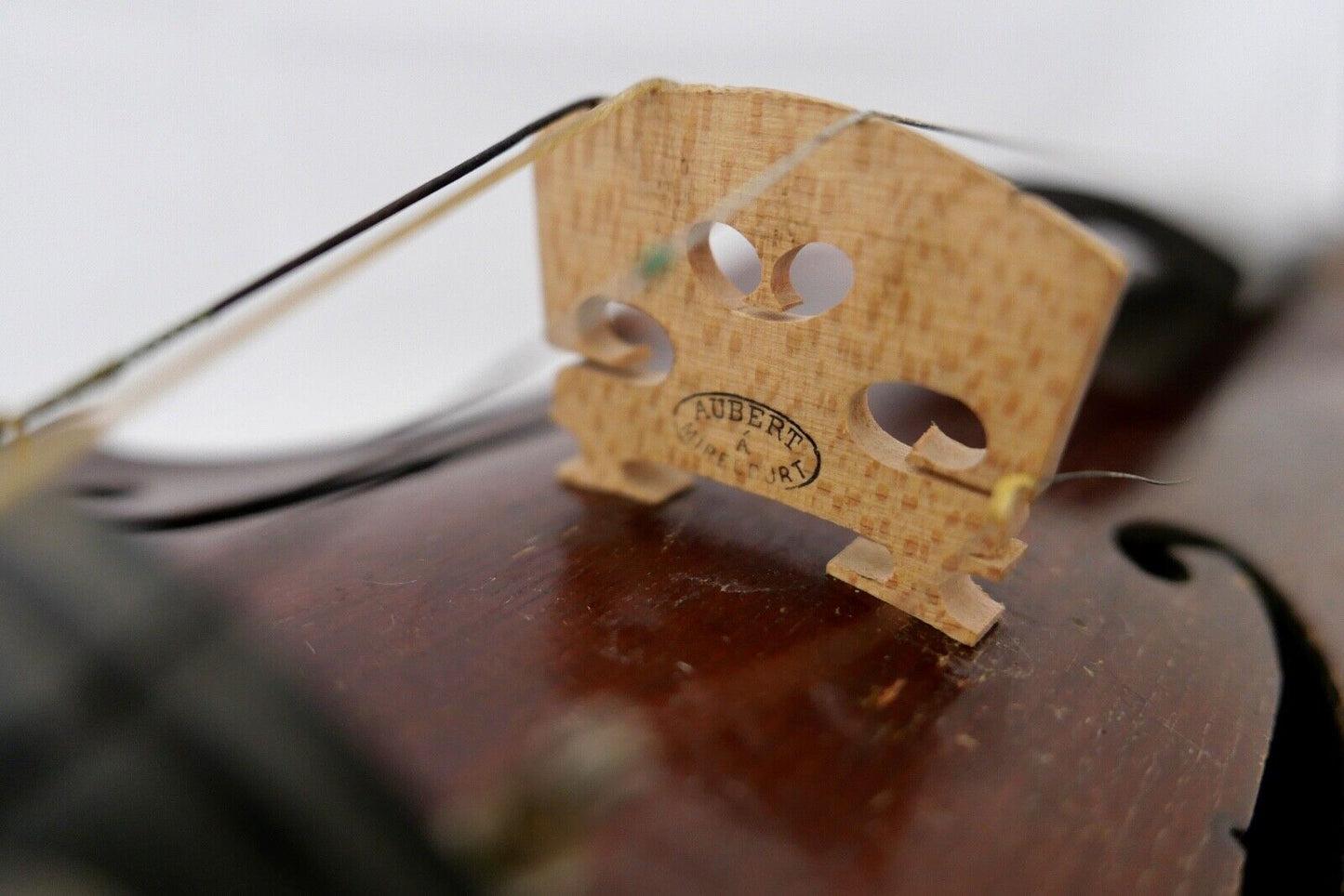 Geige Violine 4/4 Violinensteg Geigenbausteg gemarkt Aubert Mirecourt - Antikhandel-Stuttgart
