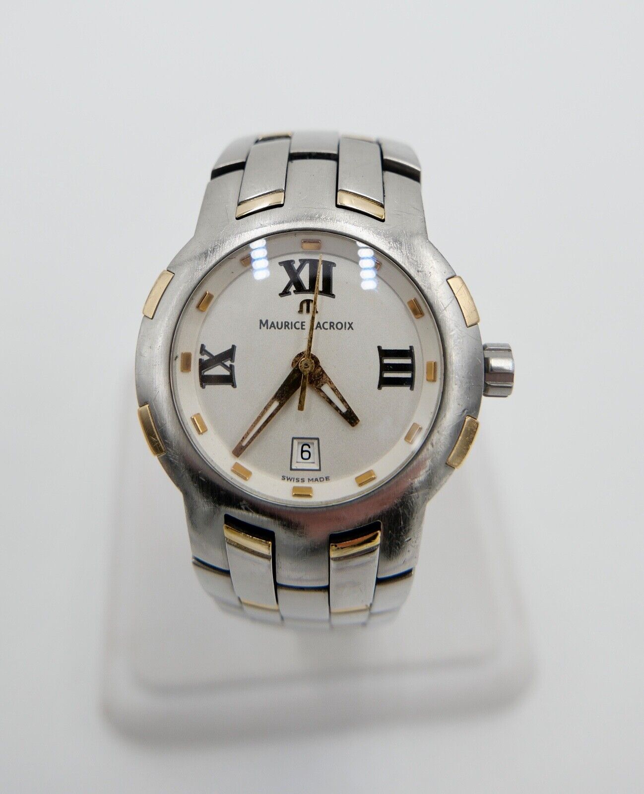 Maurice Lacroix Milestone Ref. 79861 Edelstahl 18 Karat vergoldet Damen Quartz - Antikhandel-Stuttgart