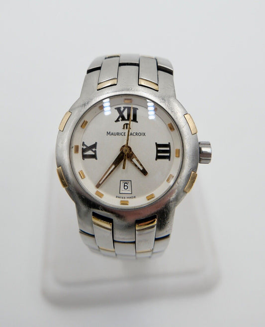 Maurice Lacroix Milestone Ref. 79861 Edelstahl 18 Karat vergoldet Damen Quartz - Antikhandel-Stuttgart