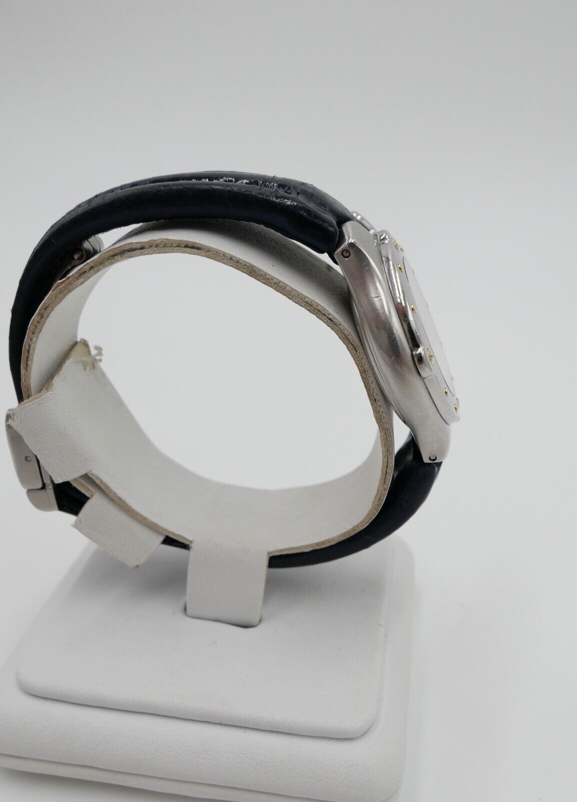 2000er EBEL SPORTWAVE QUARZ E6087621 blaues Lederband Damenuhr Ø 27mm - Antikhandel-Stuttgart