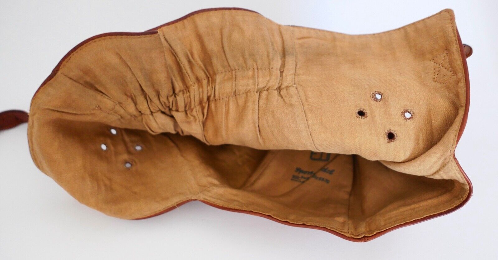 Oldtimer Motorrad Cabrio Flieger Haube Leder Braun 1930-40er Jahre SPORT STEIDEL - Antikhandel-Stuttgart