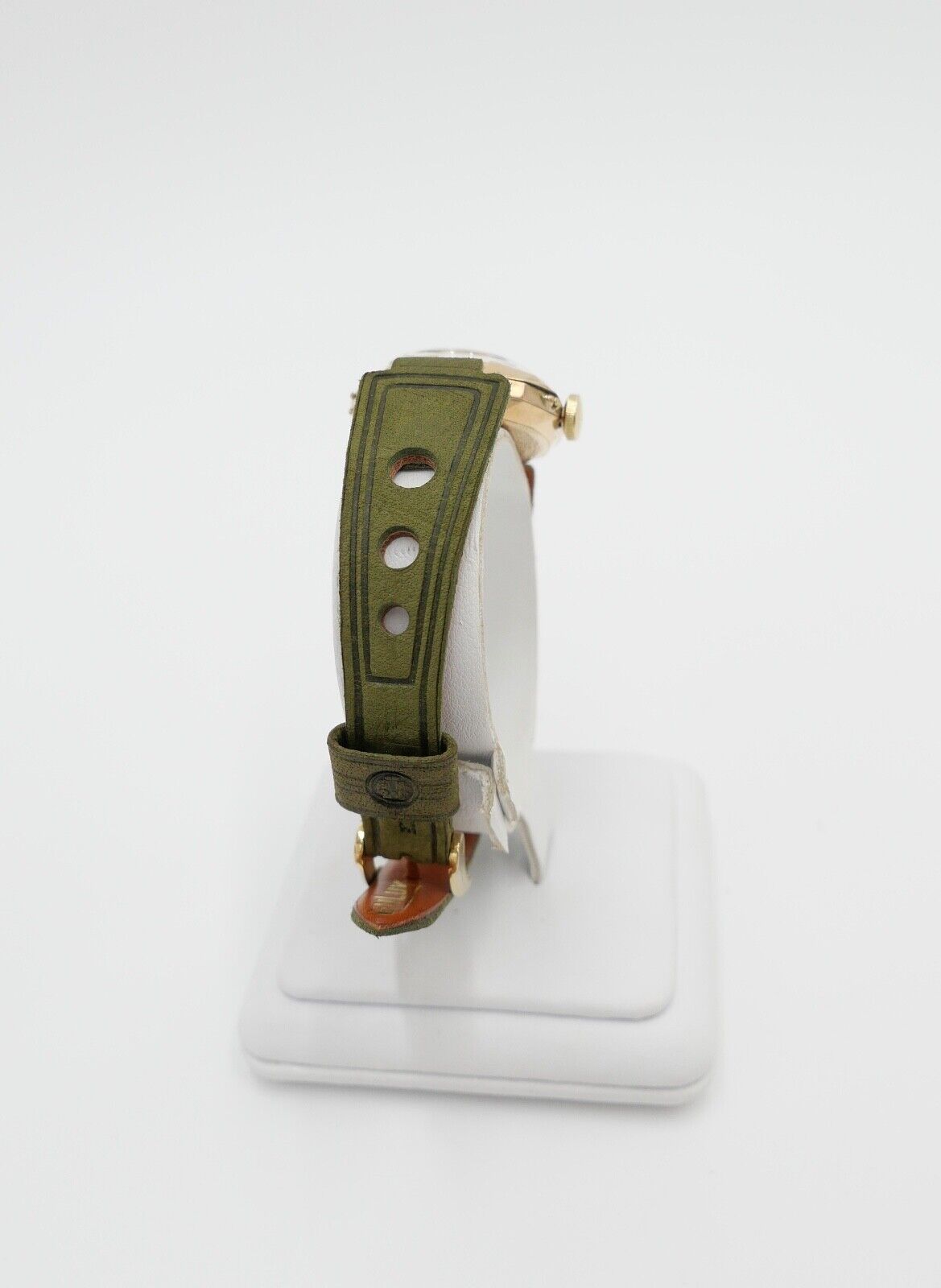 Damenuhr um 1900 floral Blumen Motiv GOLD 585 / 14K Handaufzug neues Band + Glas - Antikhandel-Stuttgart