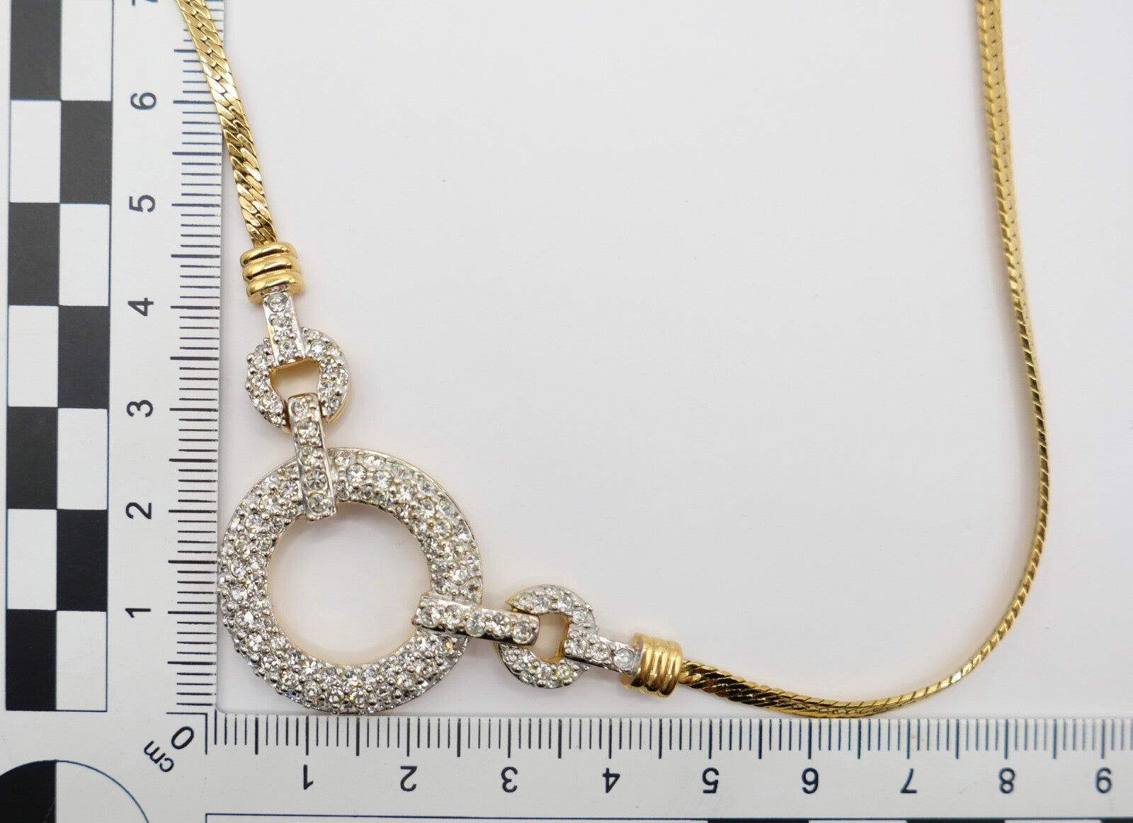 Swarovski Designer Damen Collier / Kette 18K vergoldet  43cm mit Strasssteinen