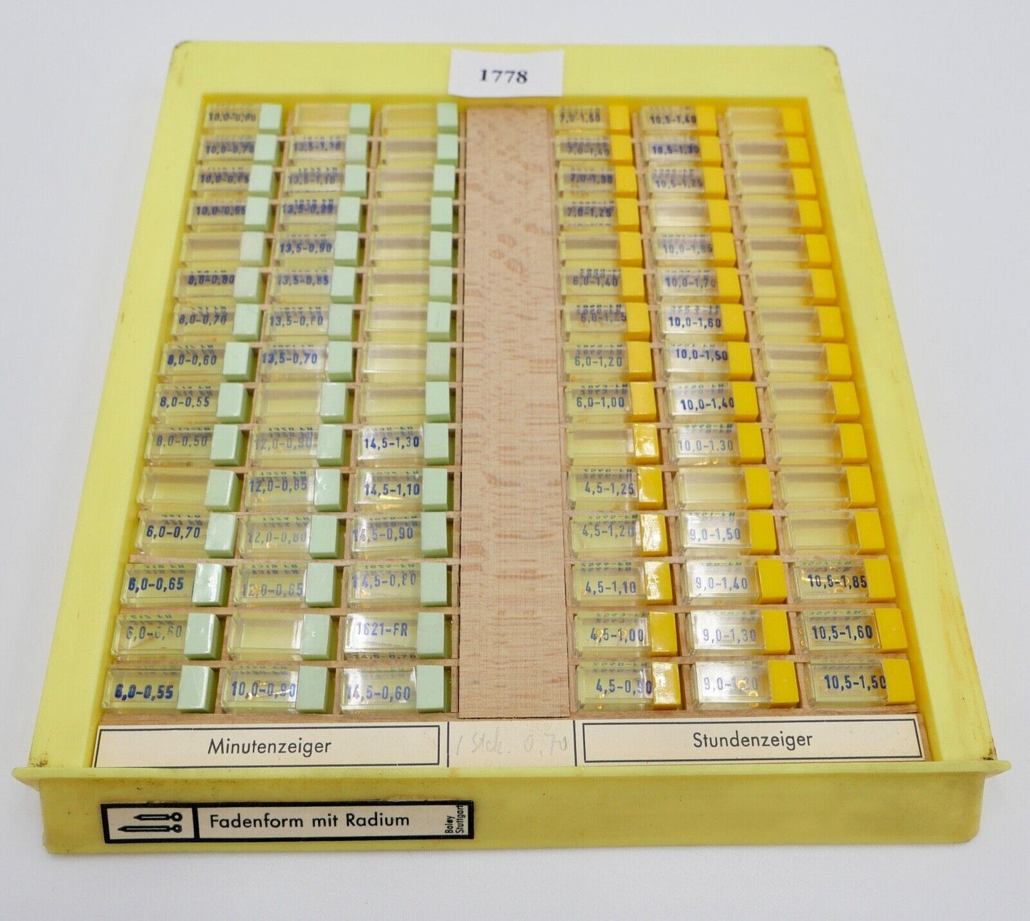 Konvolut Minuten Stunden Leuchtzeiger NEU BOLEY ( NOS ) Fadenform mit Radium - Antikhandel-Stuttgart