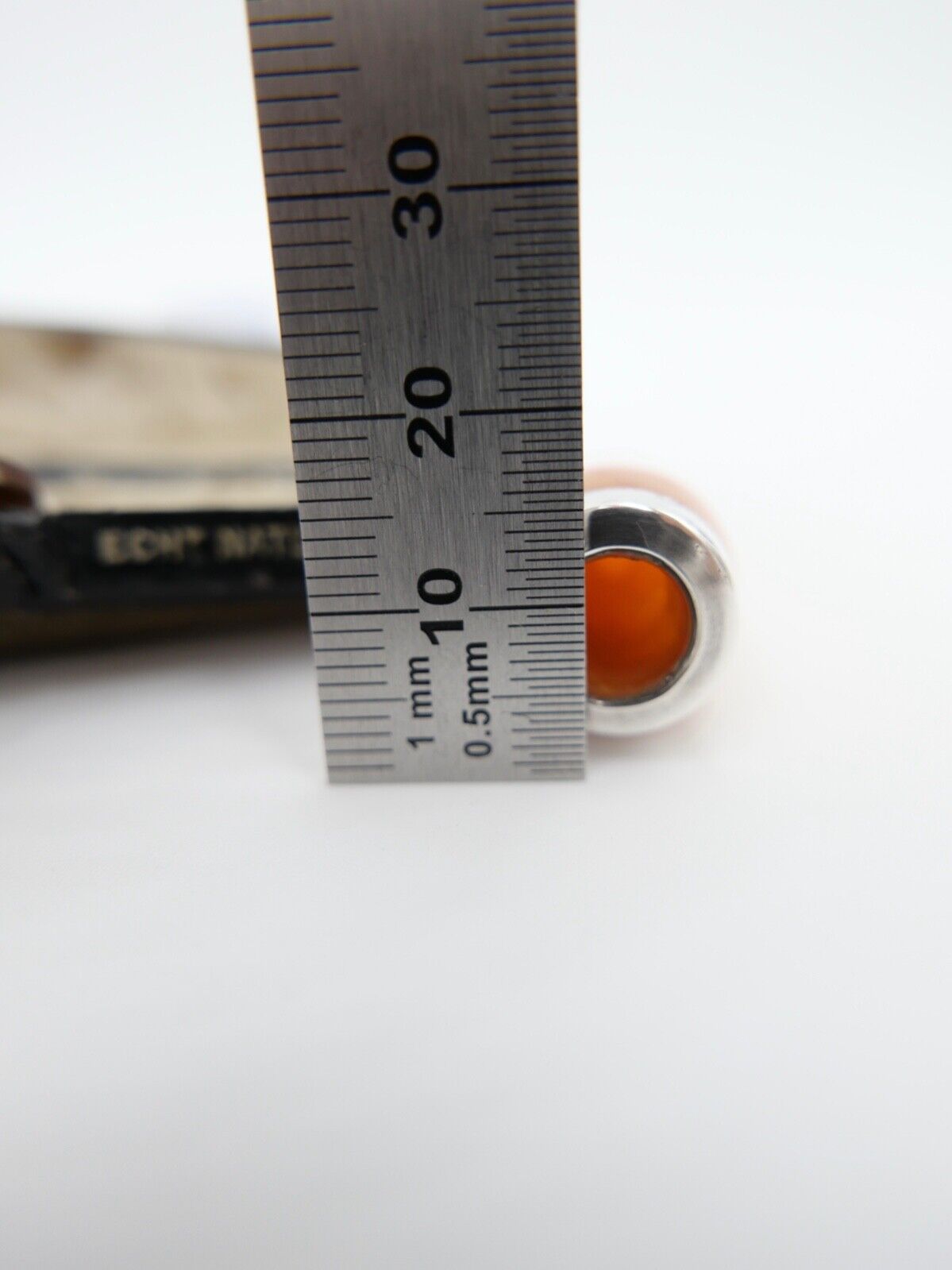 Bernstein Butterscotch Zigarrenspitze Box cigarette holder Amber 925 Silber - Antikhandel-Stuttgart