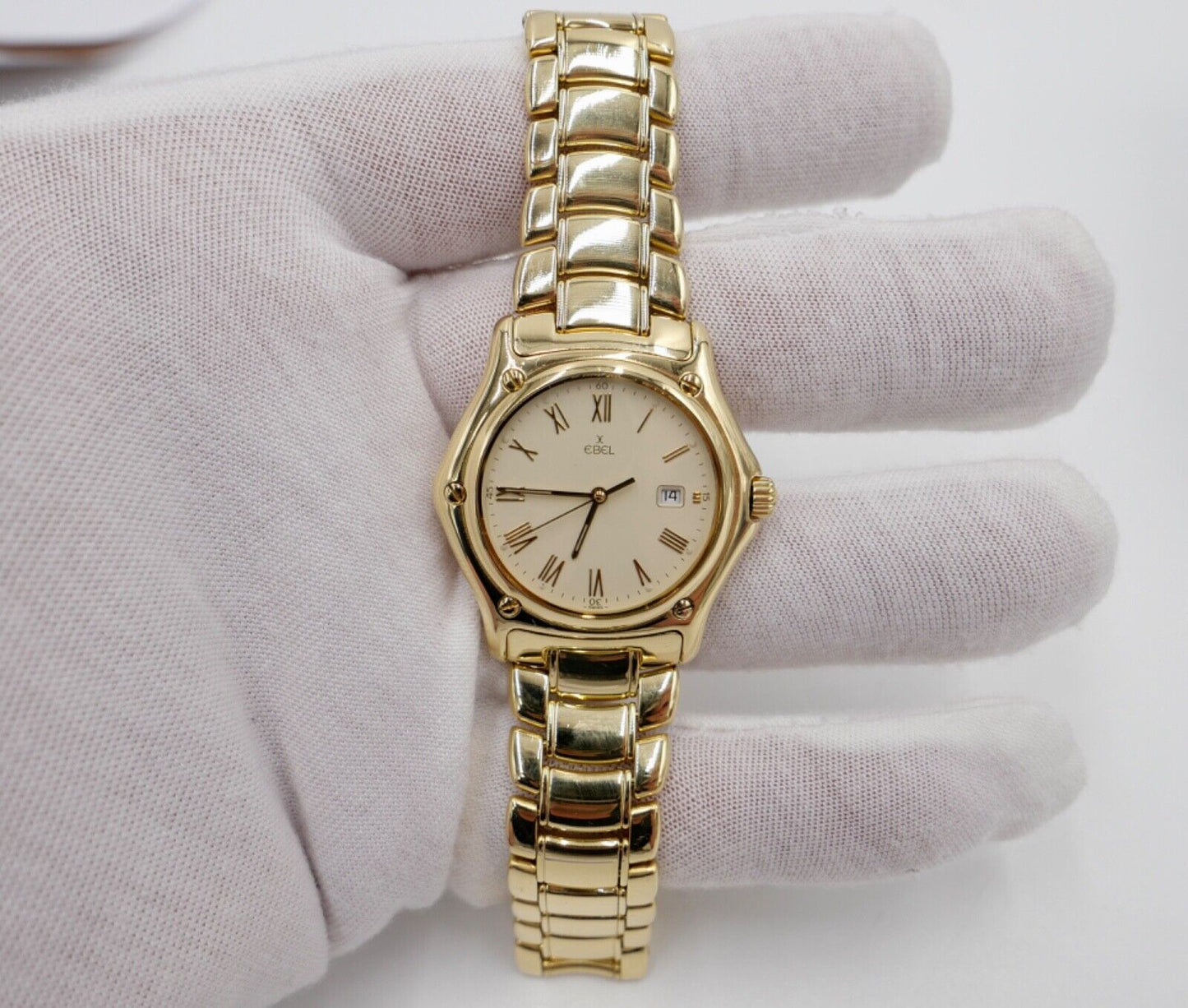 EBEL 1911 Herren Damen Unisex Uhr 750 18K Vollgold 139,9 Gramm Ø 35mm Ref 887902 - Antikhandel-Stuttgart