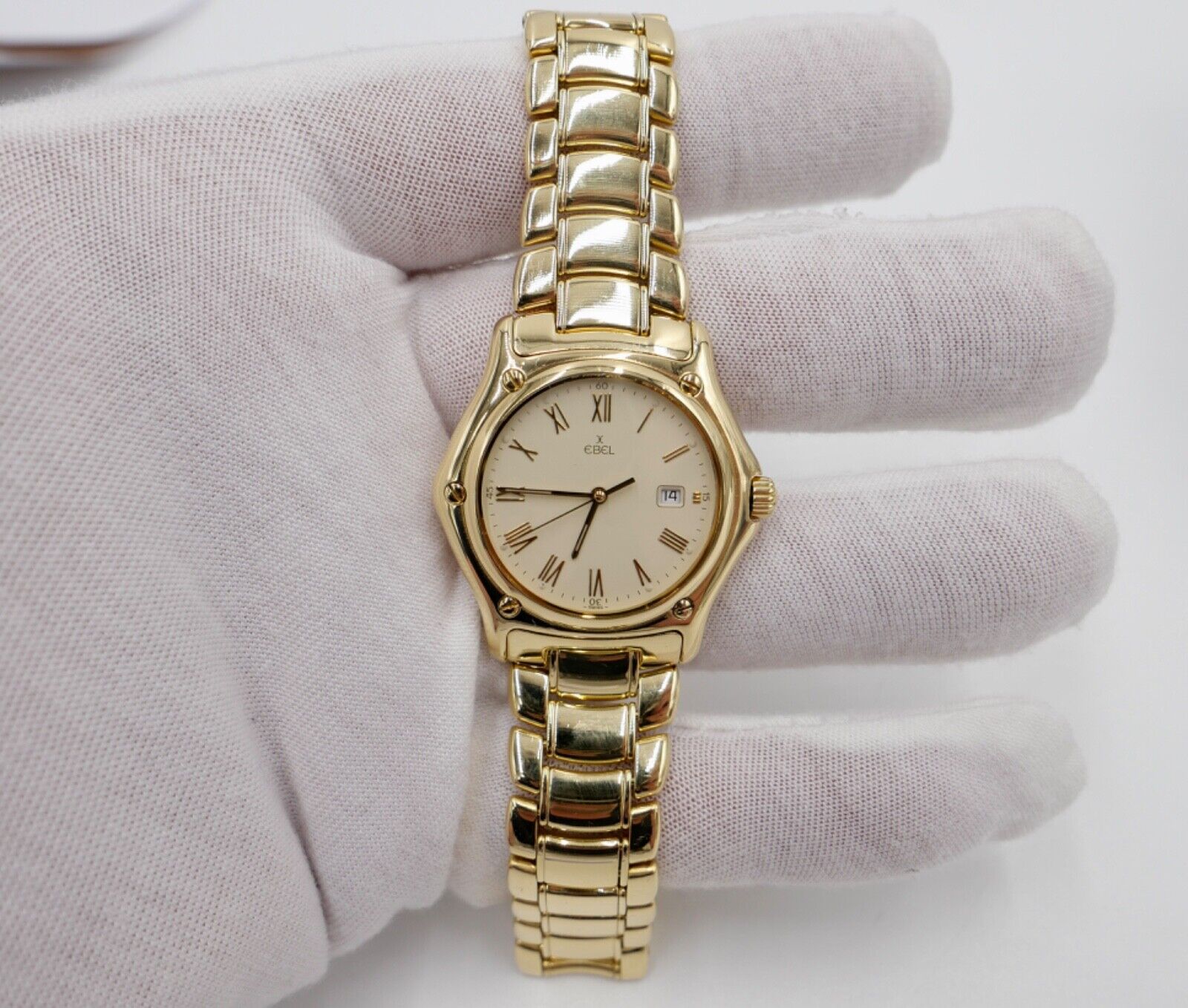 EBEL 1911 Herren Damen Unisex Uhr 750 18K Vollgold 139,9 Gramm Ø 35mm Ref 887902 - Antikhandel-Stuttgart