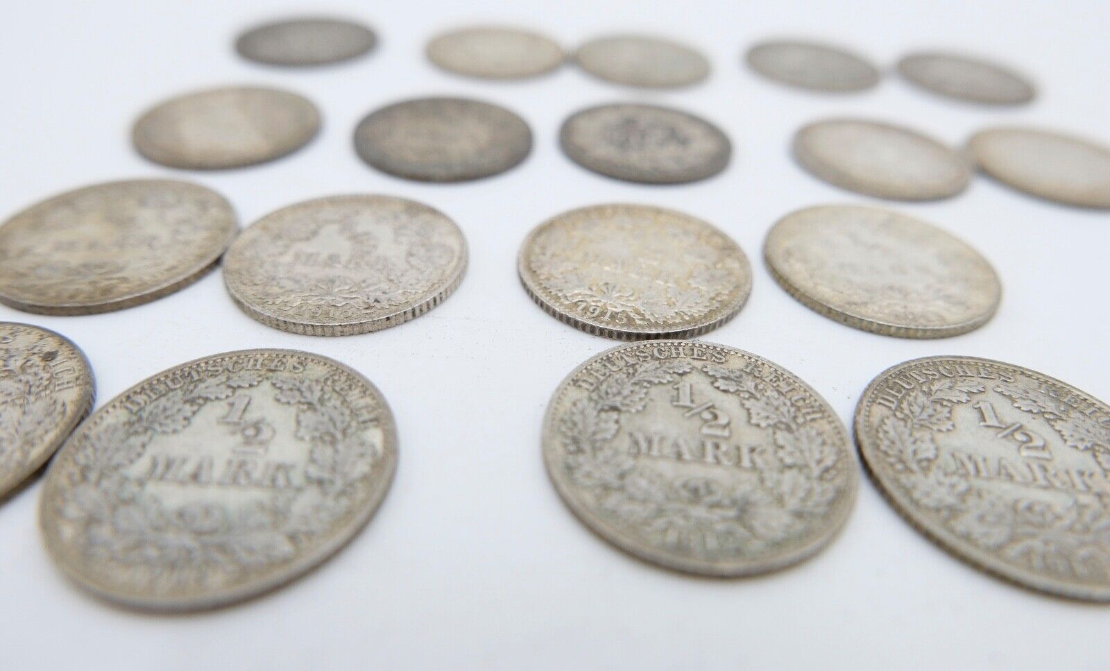 39x 1/2 Mark Jäger 16 / J.16 Silber 1905-1919 ss-stg sehr schön - Stempelglanz - Antikhandel-Stuttgart