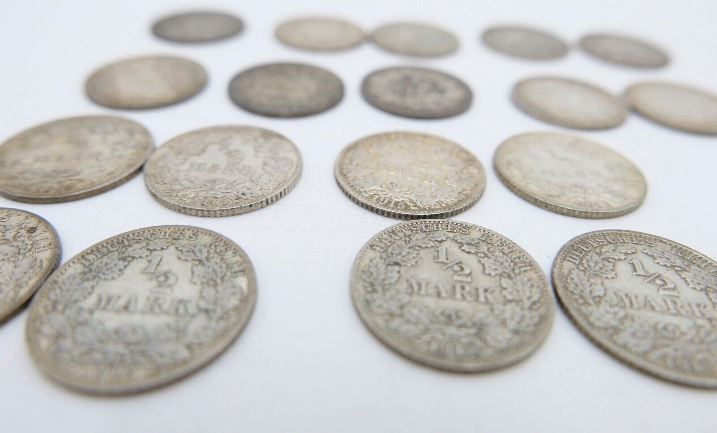 39x 1/2 Mark Jäger 16 / J.16 Silber 1905-1919 ss-stg sehr schön - Stempelglanz - Antikhandel-Stuttgart