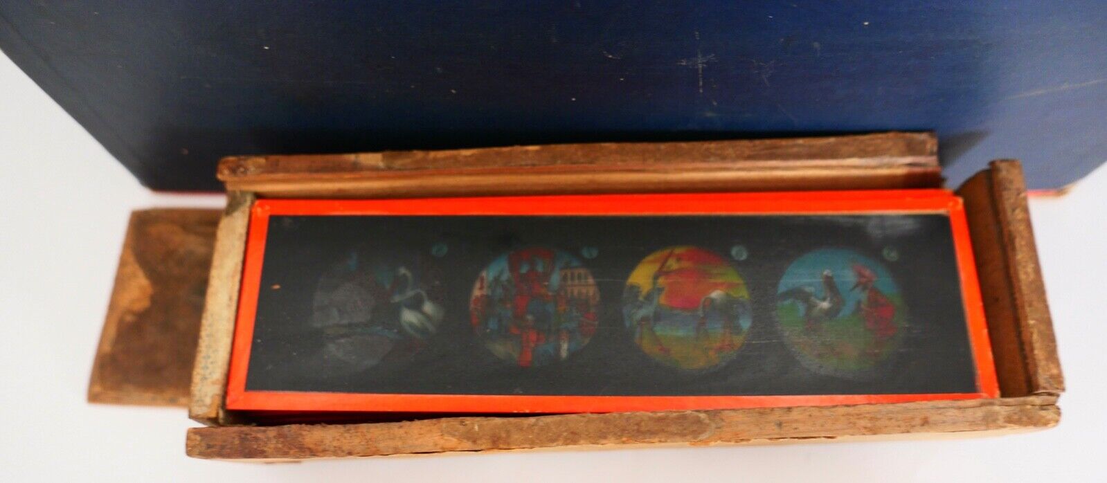 Laterna Magica GBN Gebrüder BING Nürnberg Karton 37 Glasbilder OVP 1910 Zubehör - Antikhandel-Stuttgart