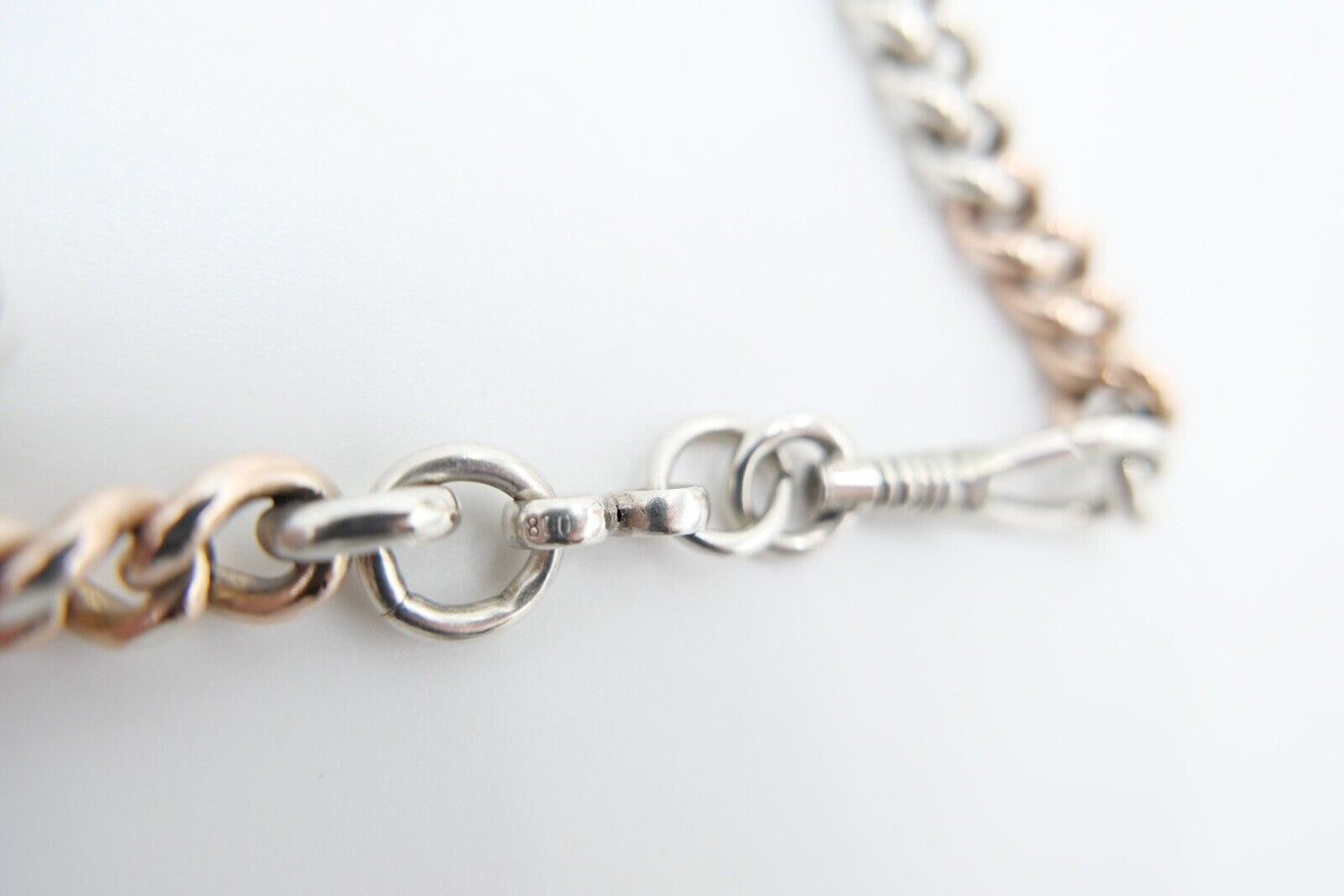 60er Jahre Pferdegebiss Armband 800 Silber vergoldet - Antikhandel-Stuttgart