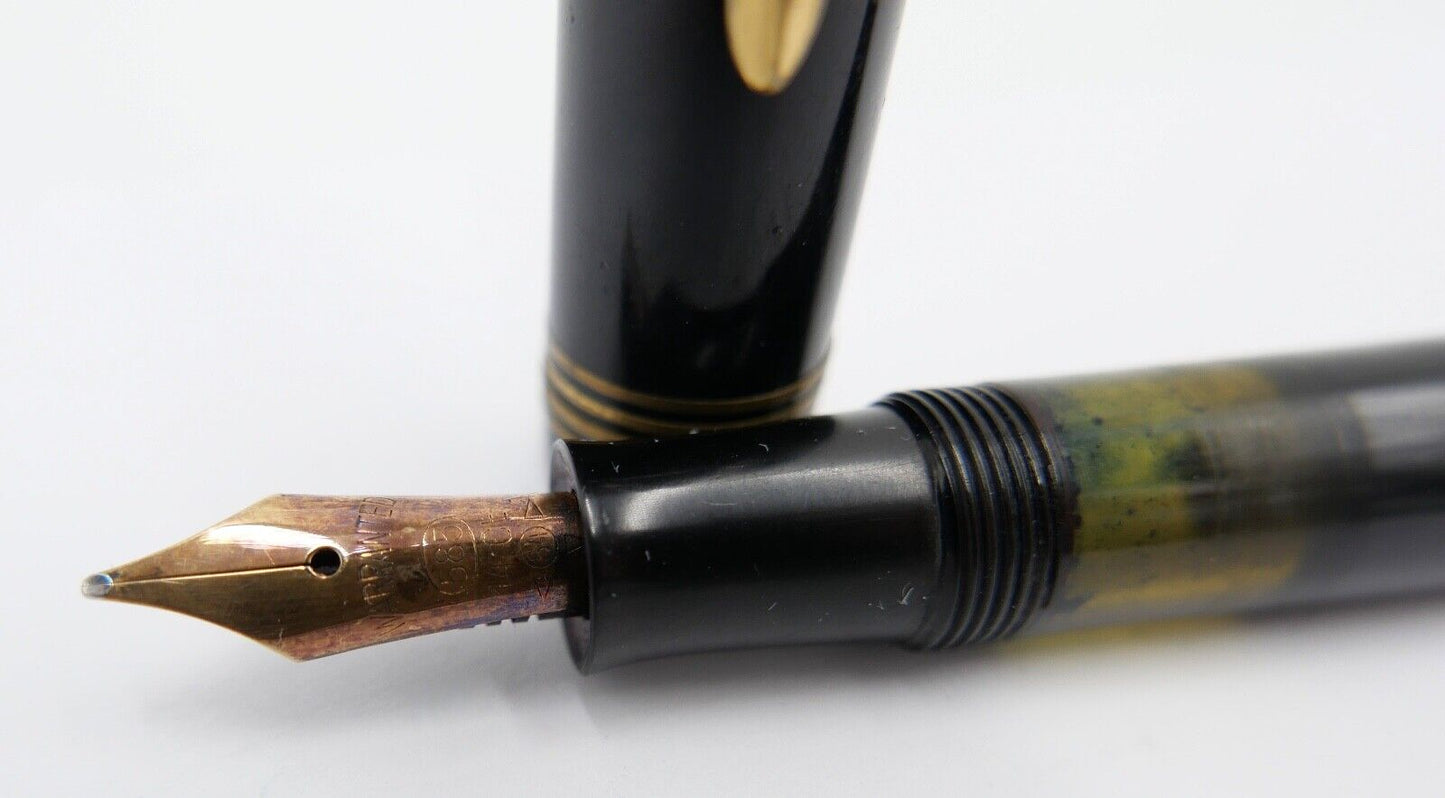 Vintage Füllfederhalter Füller REFORM schwarz Gold 14Ct / 585 Gold Feder 54 - Antikhandel-Stuttgart