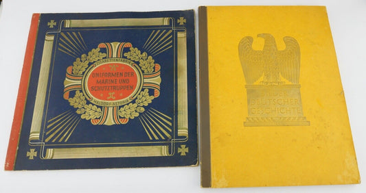 2x Alben Uniformen der Marine und Schutztruppen & Bilder Deutscher Geschichte - Antikhandel-Stuttgart