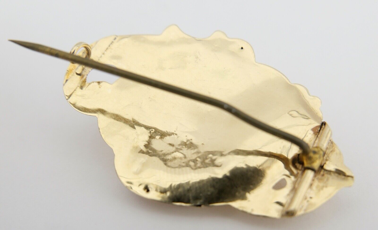 Antike Florale Biedermeier Barrock Schaumgold 14K 585 Brosche Ø 48x36 mm um 1840 - Antikhandel-Stuttgart