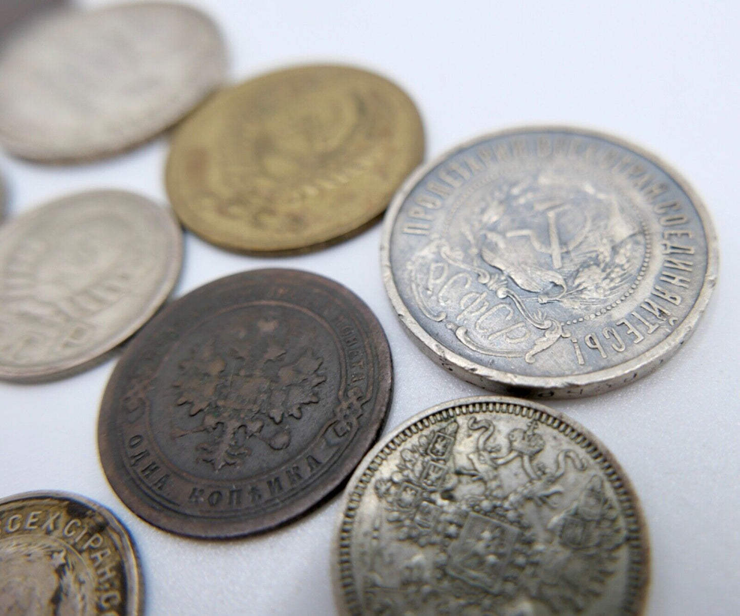 Posten Lot Konvolut Münzen Russland UDSSR KOPEKE 1870-1961 Silber - Antikhandel-Stuttgart