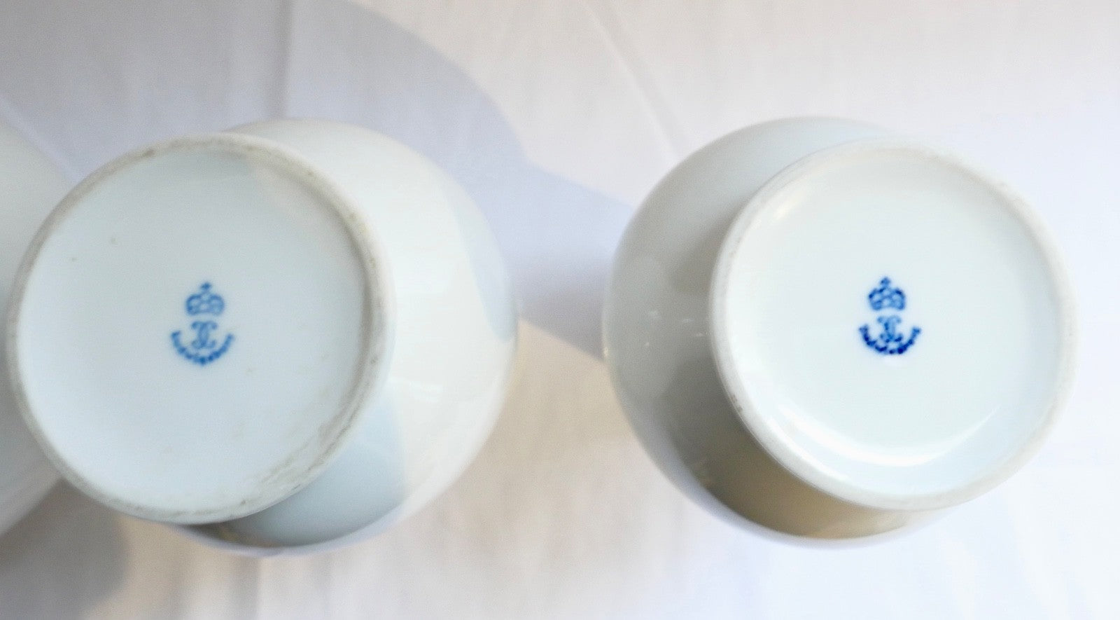 3x Ludwigsburg Porzellan Vasen Vase in weiß