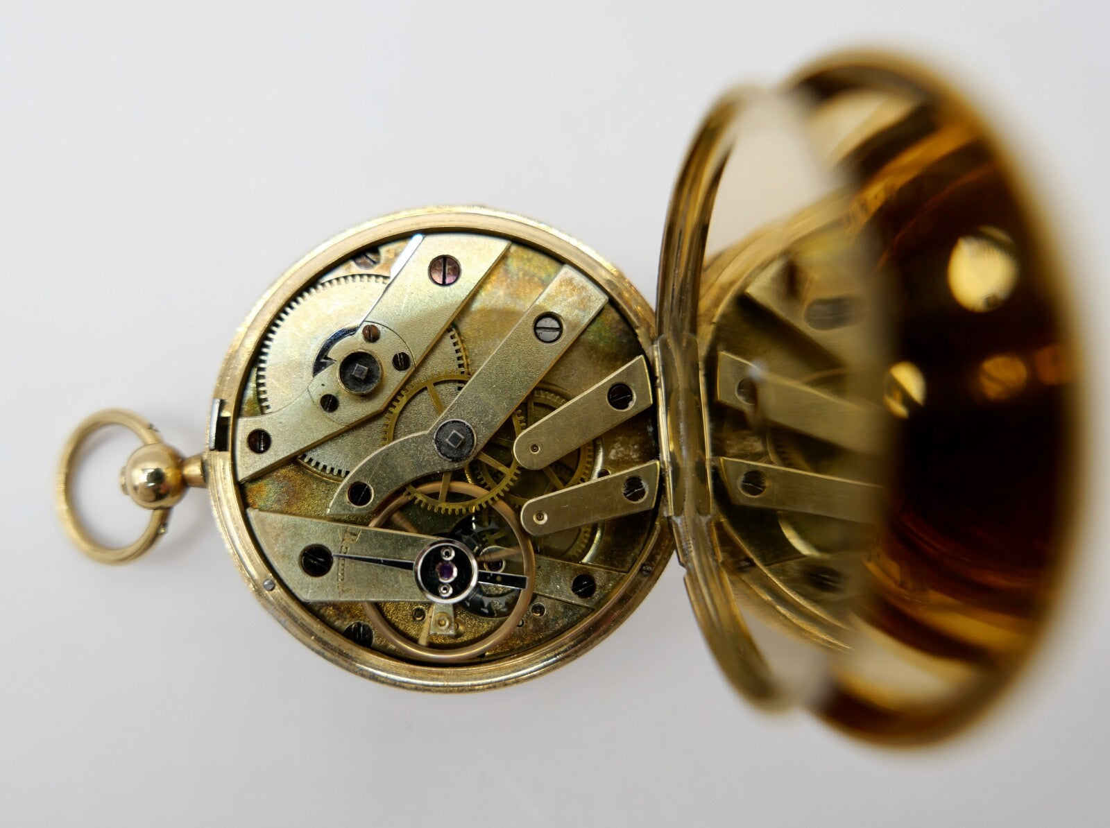 Antike Damen Taschenuhr 750 18K Gold Martin Marchinoille Schlüsselaufzug Geneve