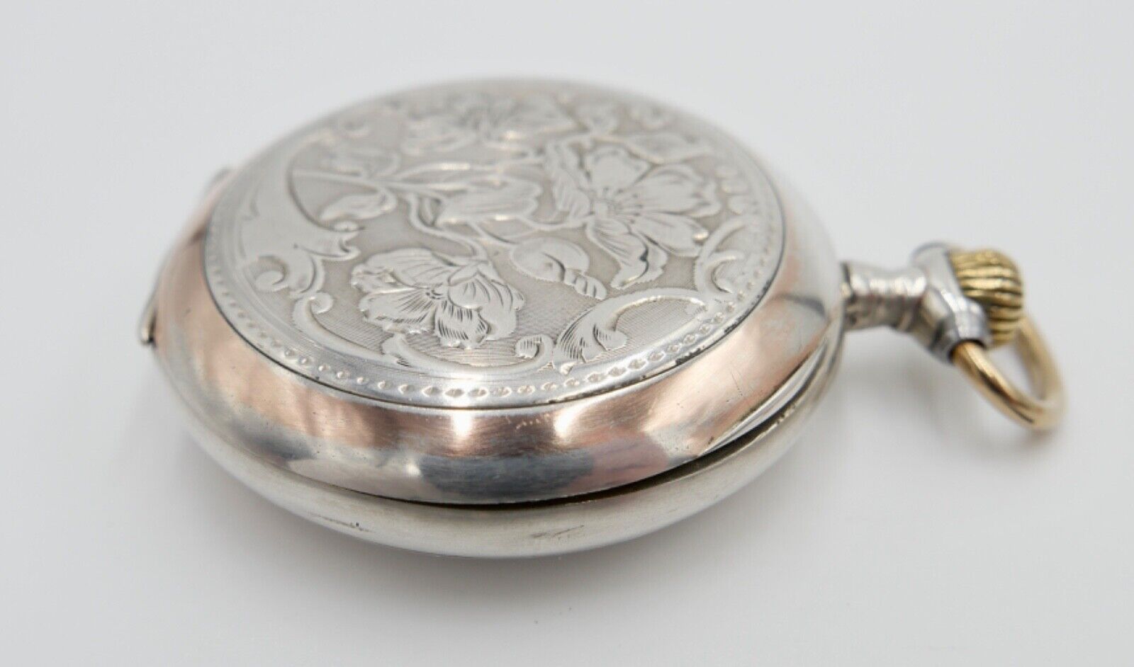 VORWÄRTS Open Face 800 Silber Taschenuhr um 1900 K&CI Schweiz - Antikhandel-Stuttgart