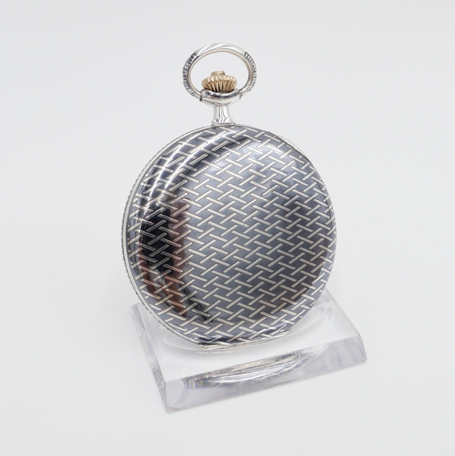 1901-1949 ART DECO SAVONETTE Taschenuhr HAVILA pocket watch Halbmond Krone Silbe - Antikhandel-Stuttgart