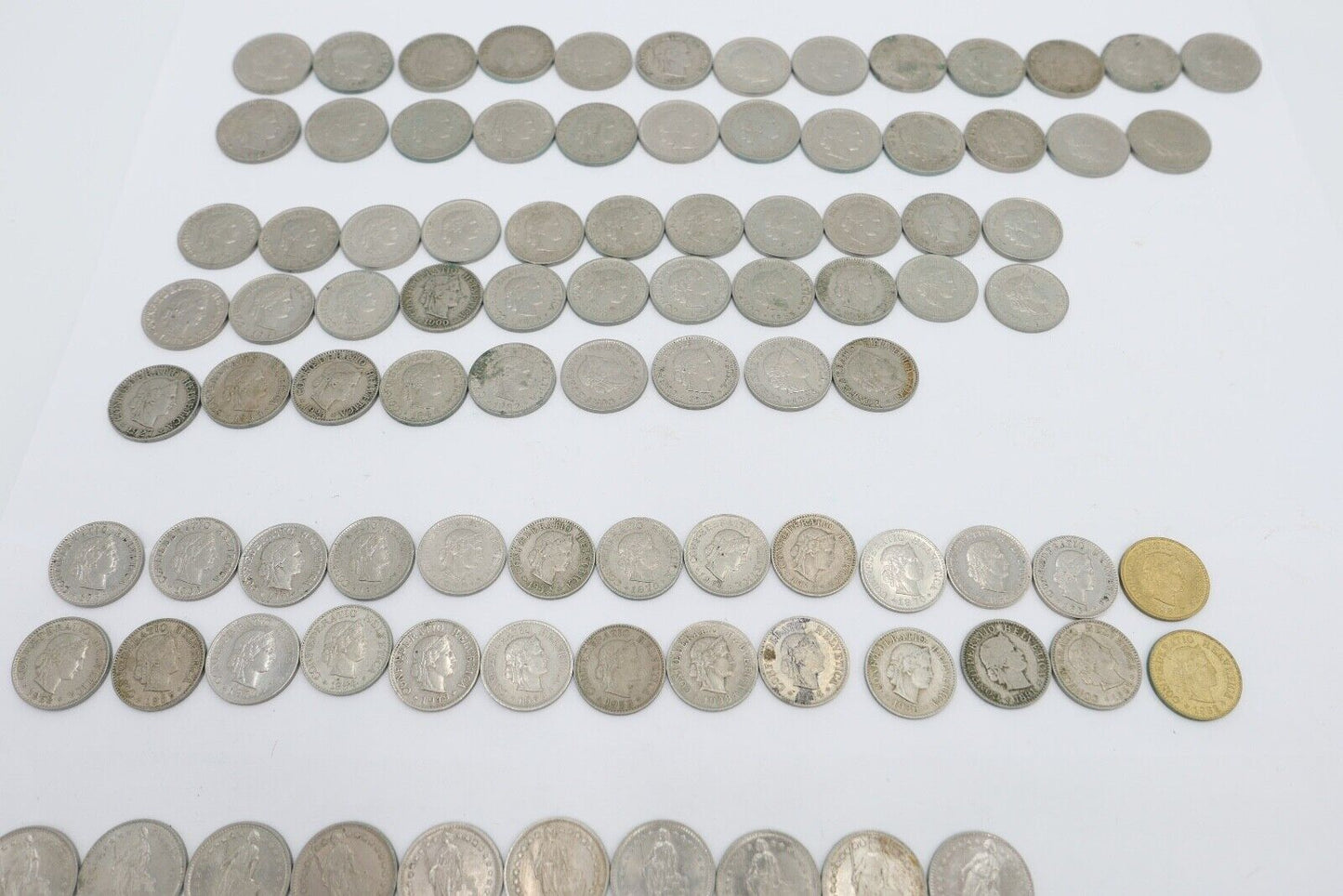 Posten LOT 1/2 Franken 1 2 5 10 20 Rappen teilweise Silber usw. - Antikhandel-Stuttgart