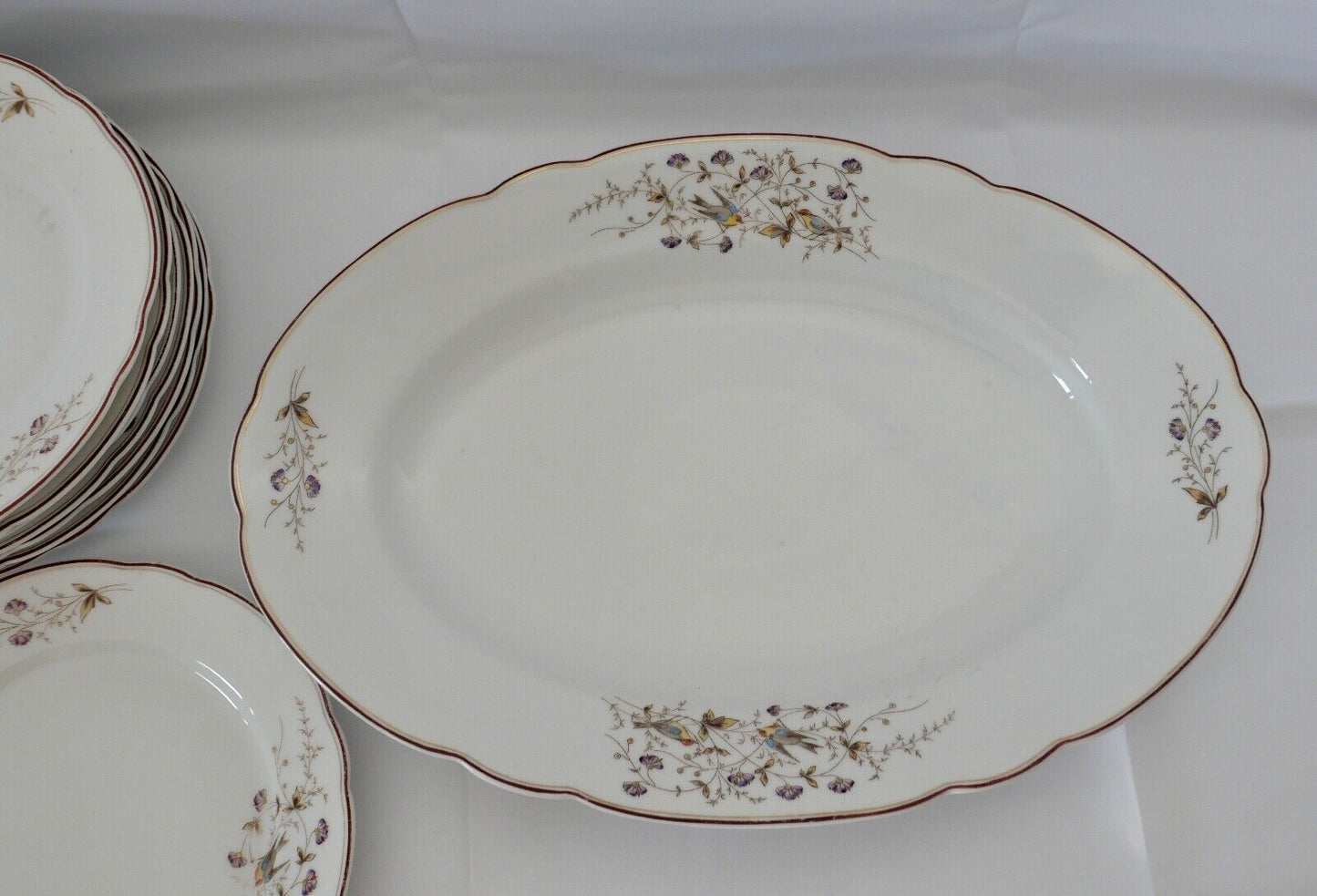 Antikes Jugendstil Friedrich Kaestner Kästner Porzellan 1884-1932 VEILCHEN - Antikhandel-Stuttgart